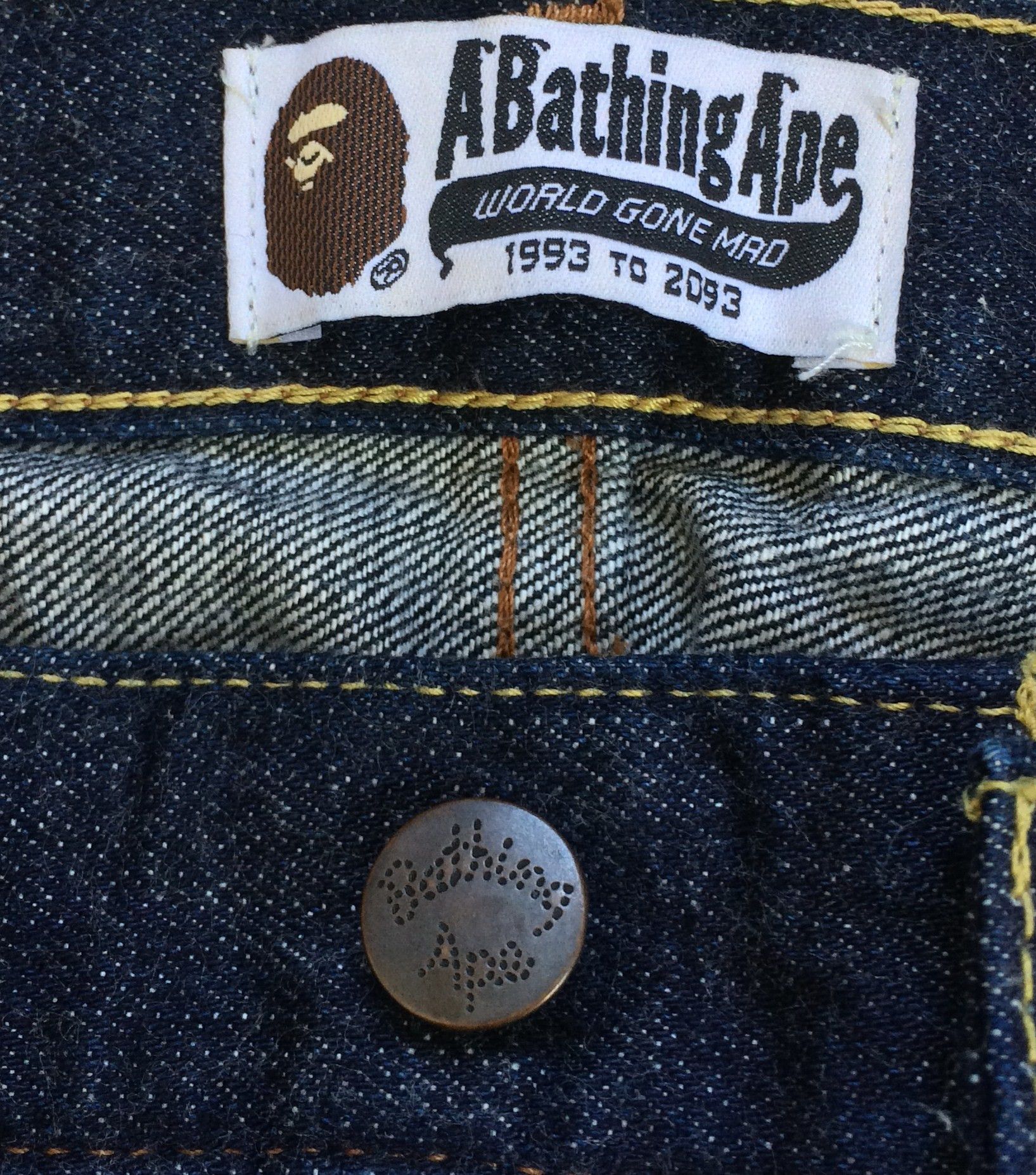 Bape OG Bapesta Star Selvedge Denim Size US 32 / EU 48 - 7 Thumbnail