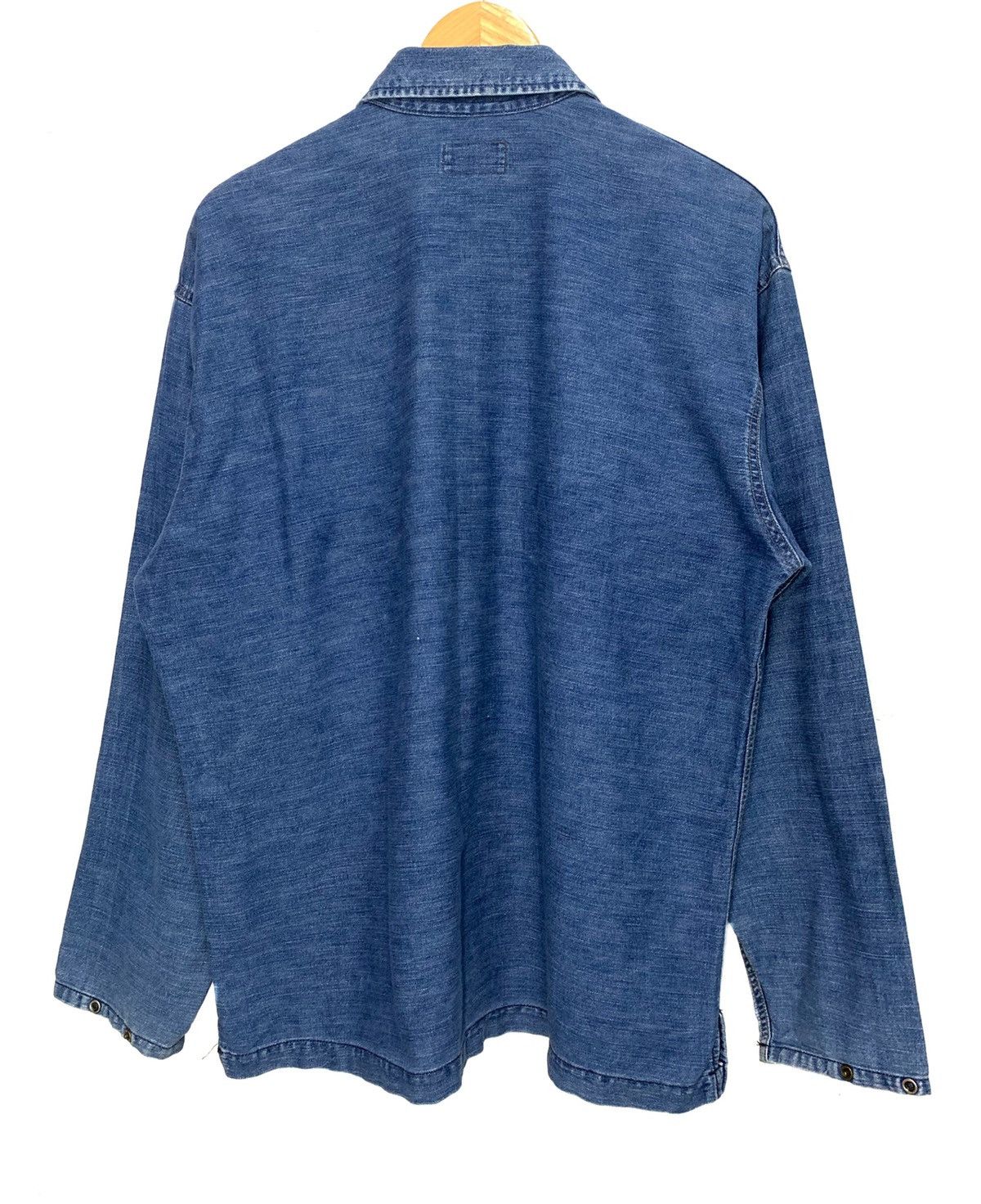Blue Blue Japan × Japan Blue × Samurai Jeans 🇯🇵 RARE ‼️ 80s Blue Blue Indigo Pullover Denim Jacket Size US M / EU 48-50 / 2 - 4 Thumbnail