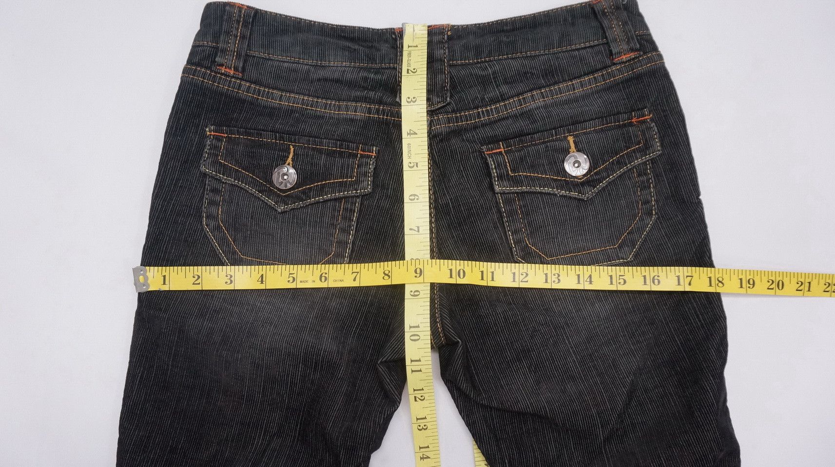 Japanese Brand BACK NUMBER Flared Skinny Low rise Womens Corduroy Size 29" - 13 Thumbnail