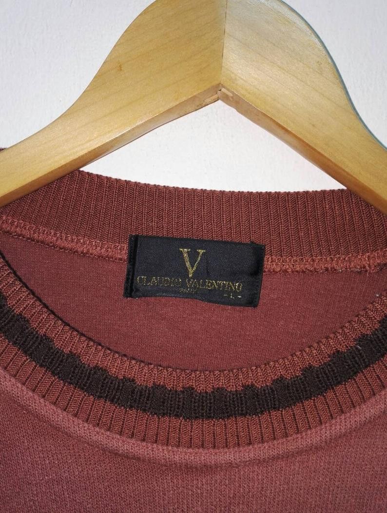 Valentino Claudio Valentino Italy Sweatshirt embroidered Big Logo Size US L / EU 52-54 / 3 - 4 Thumbnail