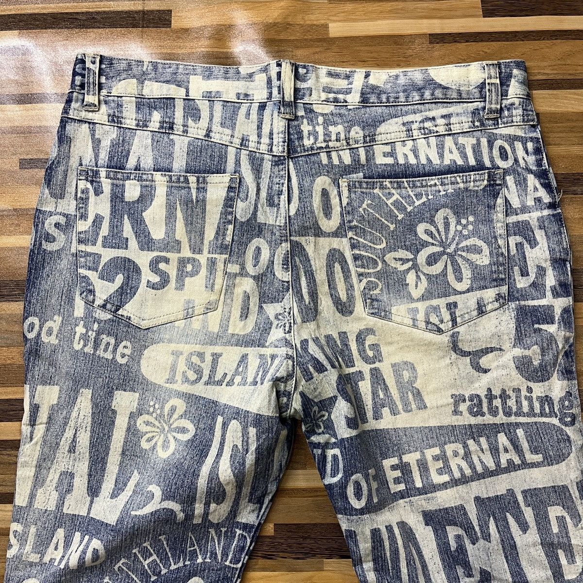 Japanese Brand Printed Hysteric Joueraux Echecs Denim Buttons Leg Bootcut Size US 34 / EU 50 - 13 Thumbnail