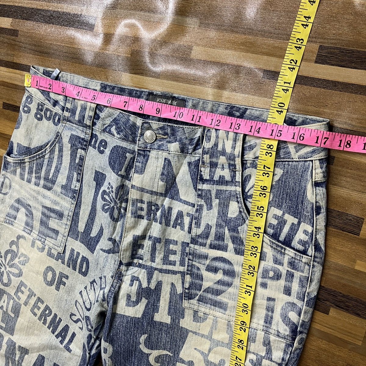Japanese Brand Printed Hysteric Joueraux Echecs Denim Buttons Leg Bootcut Size US 34 / EU 50 - 3 Thumbnail