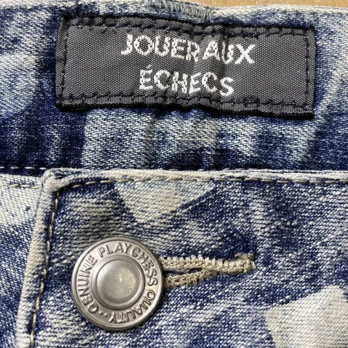 Japanese Brand Printed Hysteric Joueraux Echecs Denim Buttons Leg Bootcut Size US 34 / EU 50 - 7 Thumbnail
