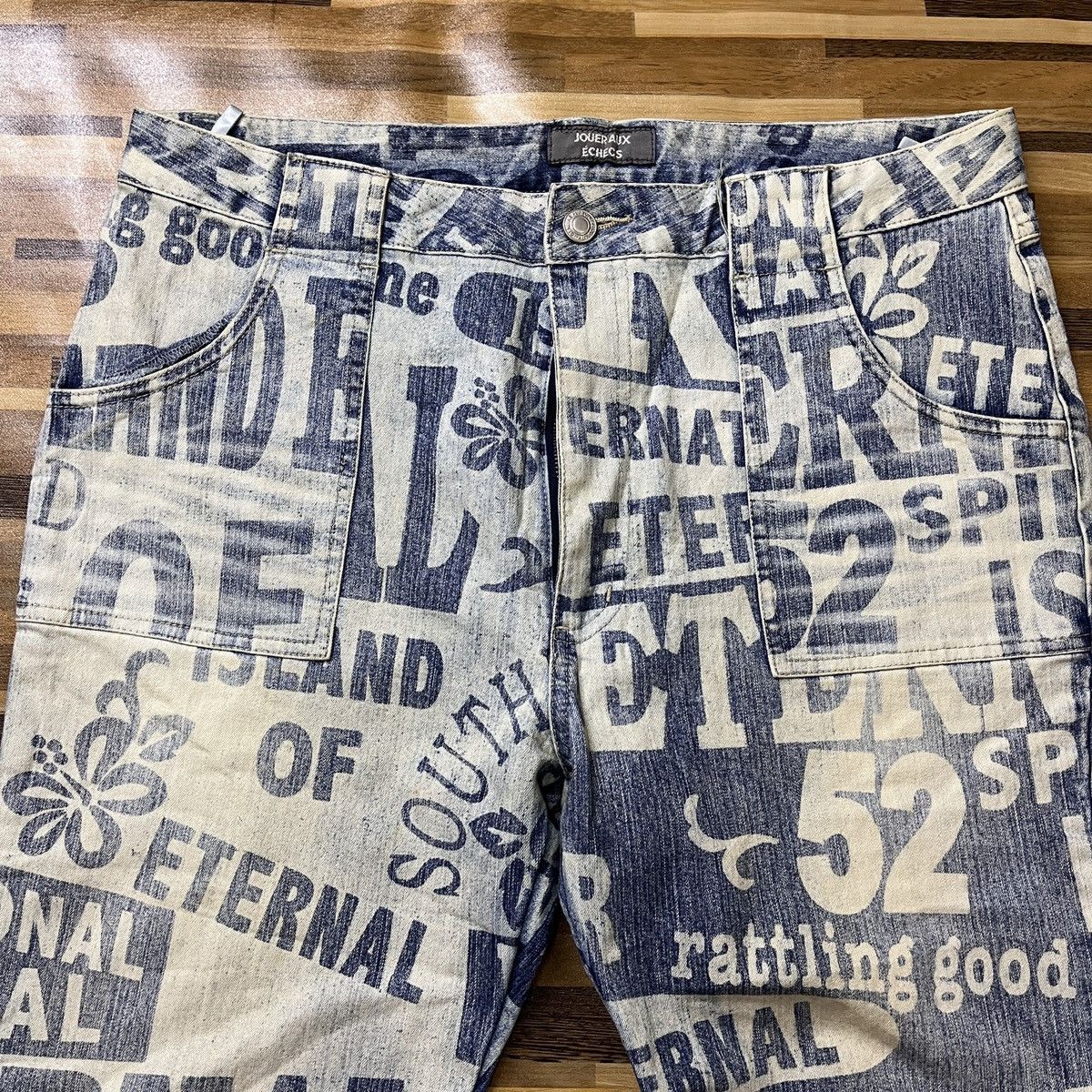 Japanese Brand Printed Hysteric Joueraux Echecs Denim Buttons Leg Bootcut Size US 34 / EU 50 - 5 Thumbnail
