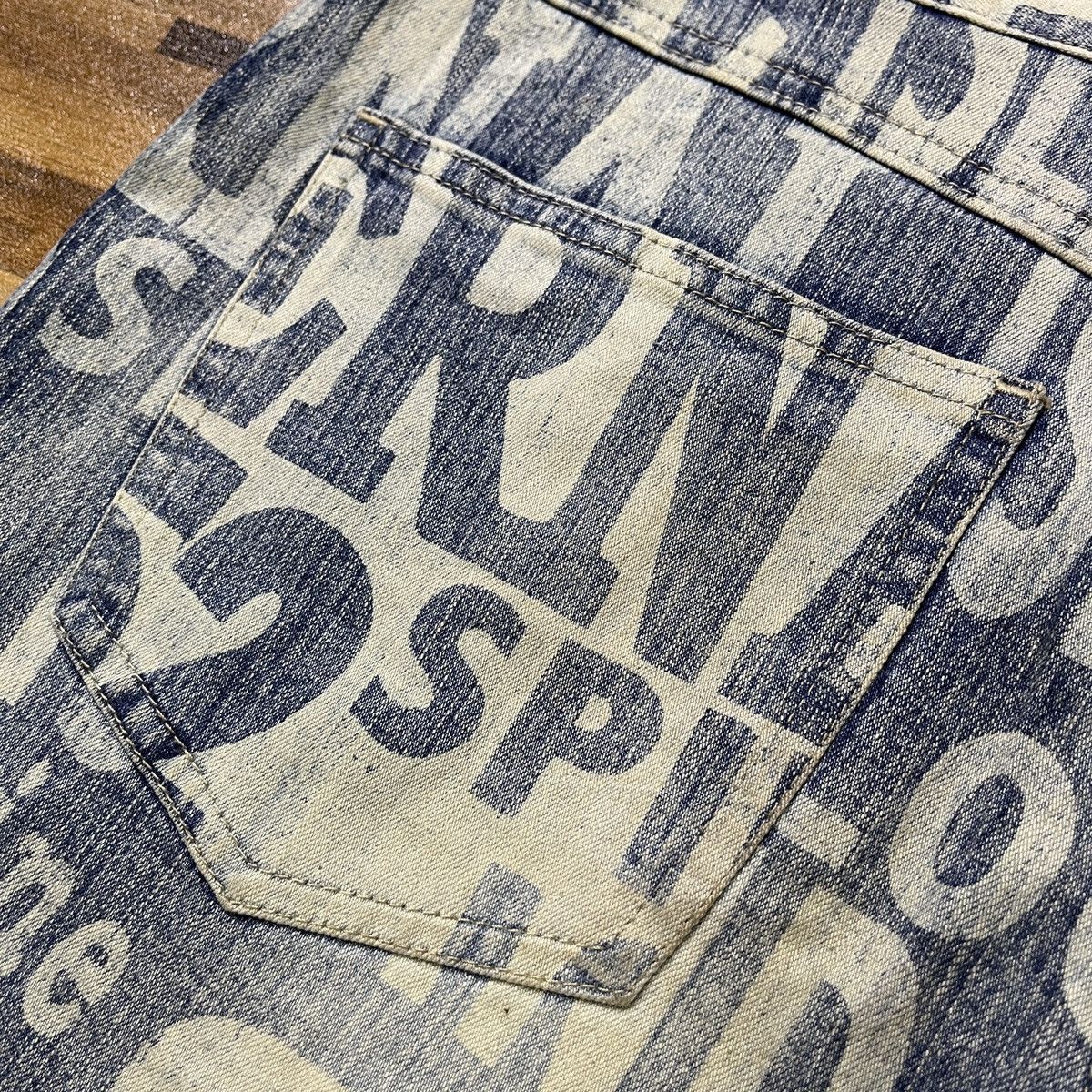 Japanese Brand Printed Hysteric Joueraux Echecs Denim Buttons Leg Bootcut Size US 34 / EU 50 - 12 Thumbnail