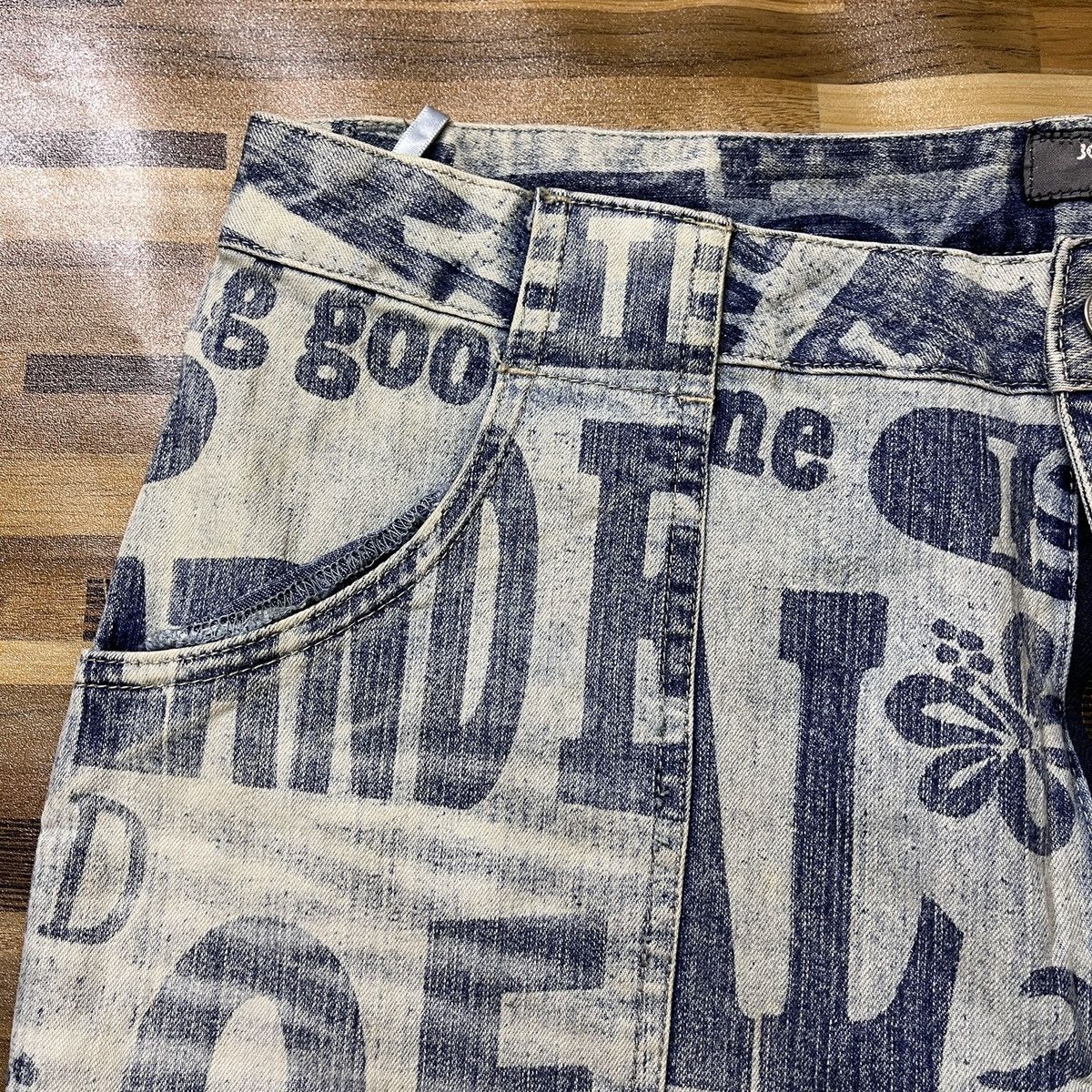 Japanese Brand Printed Hysteric Joueraux Echecs Denim Buttons Leg Bootcut Size US 34 / EU 50 - 6 Thumbnail