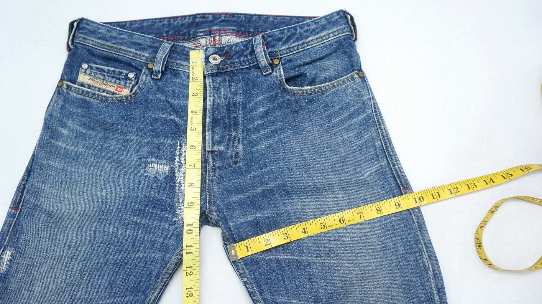 Diesel × Vintage 🔥 DIESEL Vintage Aging Patina Low Rise Flared Jeans Size US 30 / EU 46 - 11 Thumbnail