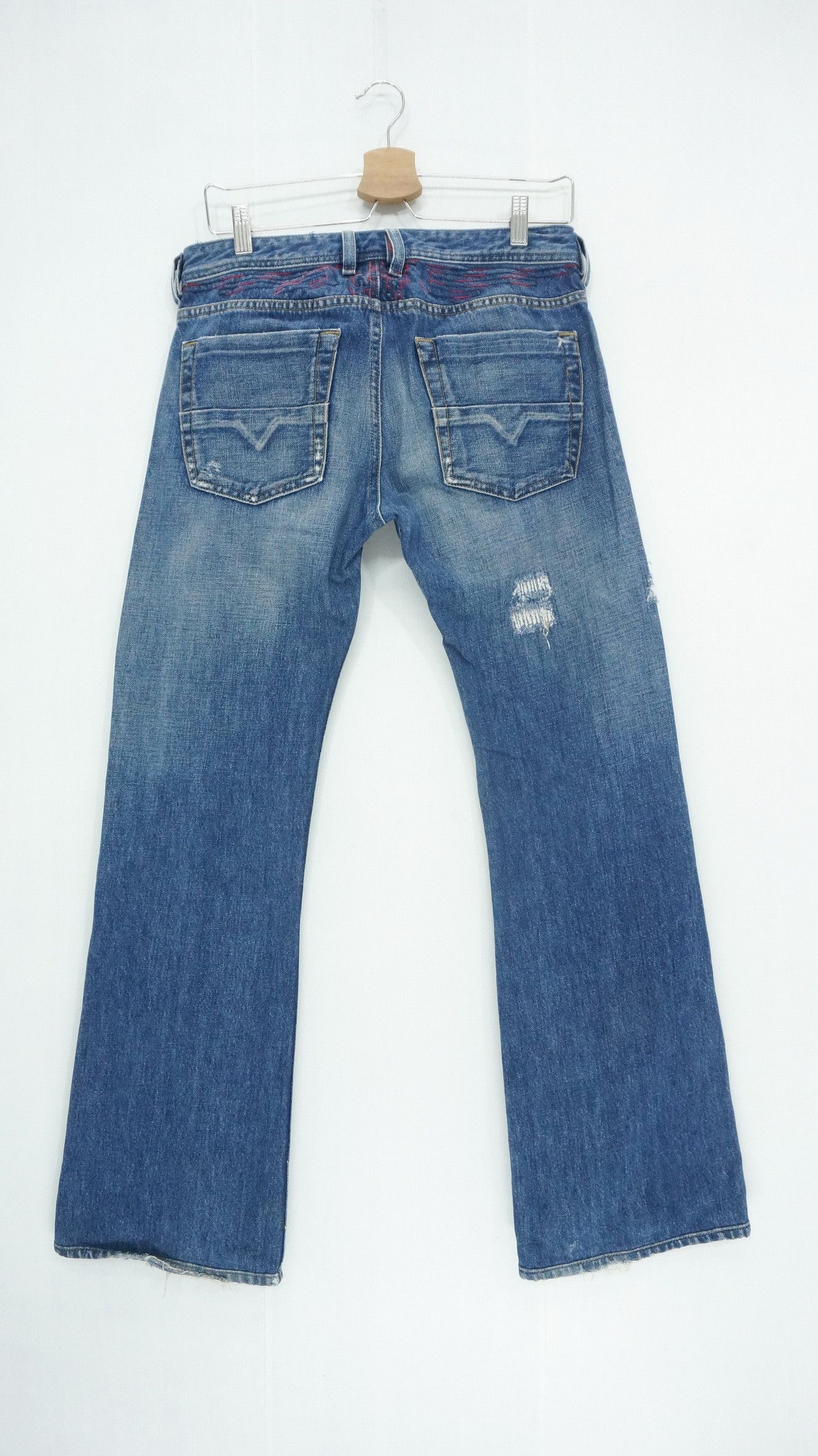 Diesel × Vintage 🔥 DIESEL Vintage Aging Patina Low Rise Flared Jeans Size US 30 / EU 46 - 2 Thumbnail