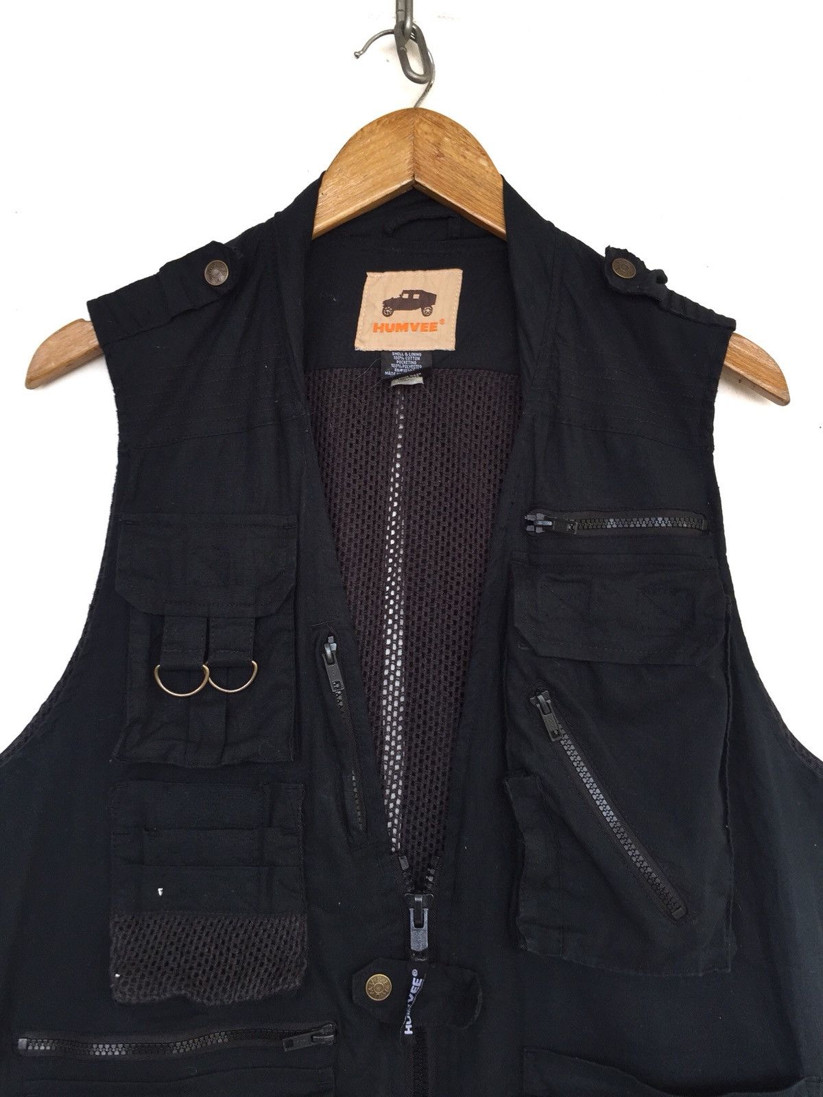 Vintage Vintage Humvee Tactical Vest Jacket Black Size 40L - 2 Thumbnail