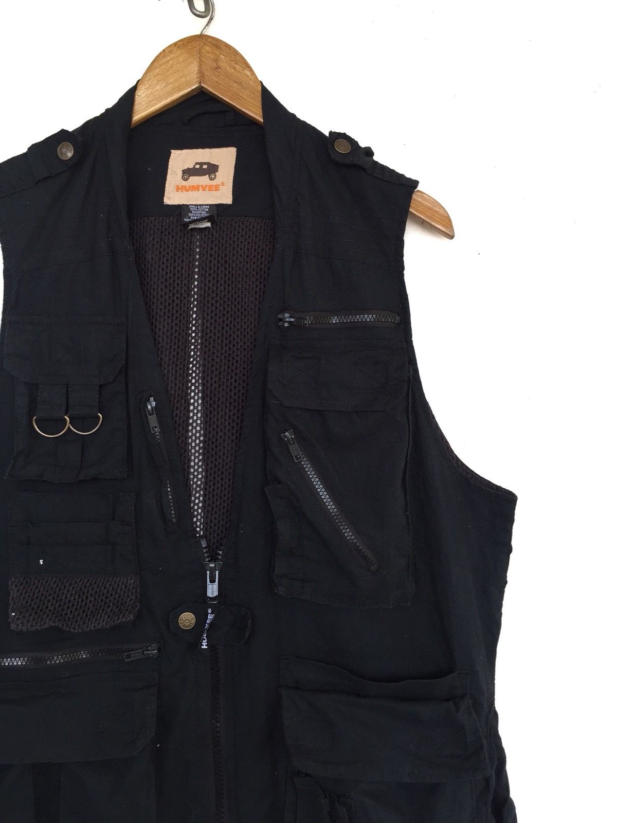 Vintage Vintage Humvee Tactical Vest Jacket Black Size 40L - 7 Thumbnail