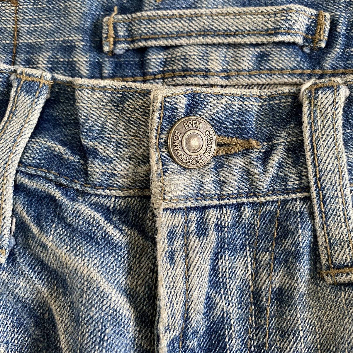 Japanese Brand PPFM Light Blue Distressed Denim Jeans Size US 30 / EU 46 - 6 Thumbnail