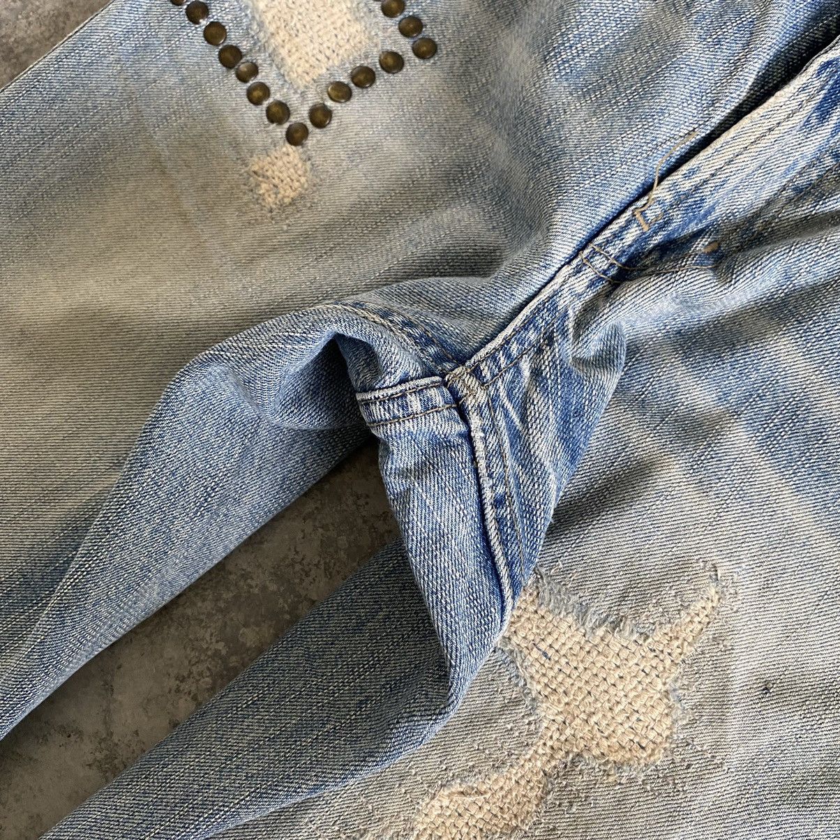 Japanese Brand PPFM Light Blue Distressed Denim Jeans Size US 30 / EU 46 - 8 Thumbnail