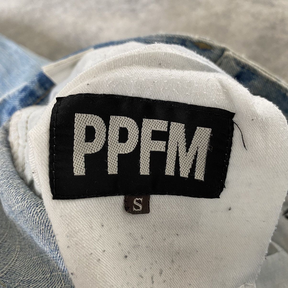 Japanese Brand PPFM Light Blue Distressed Denim Jeans Size US 30 / EU 46 - 18 Thumbnail