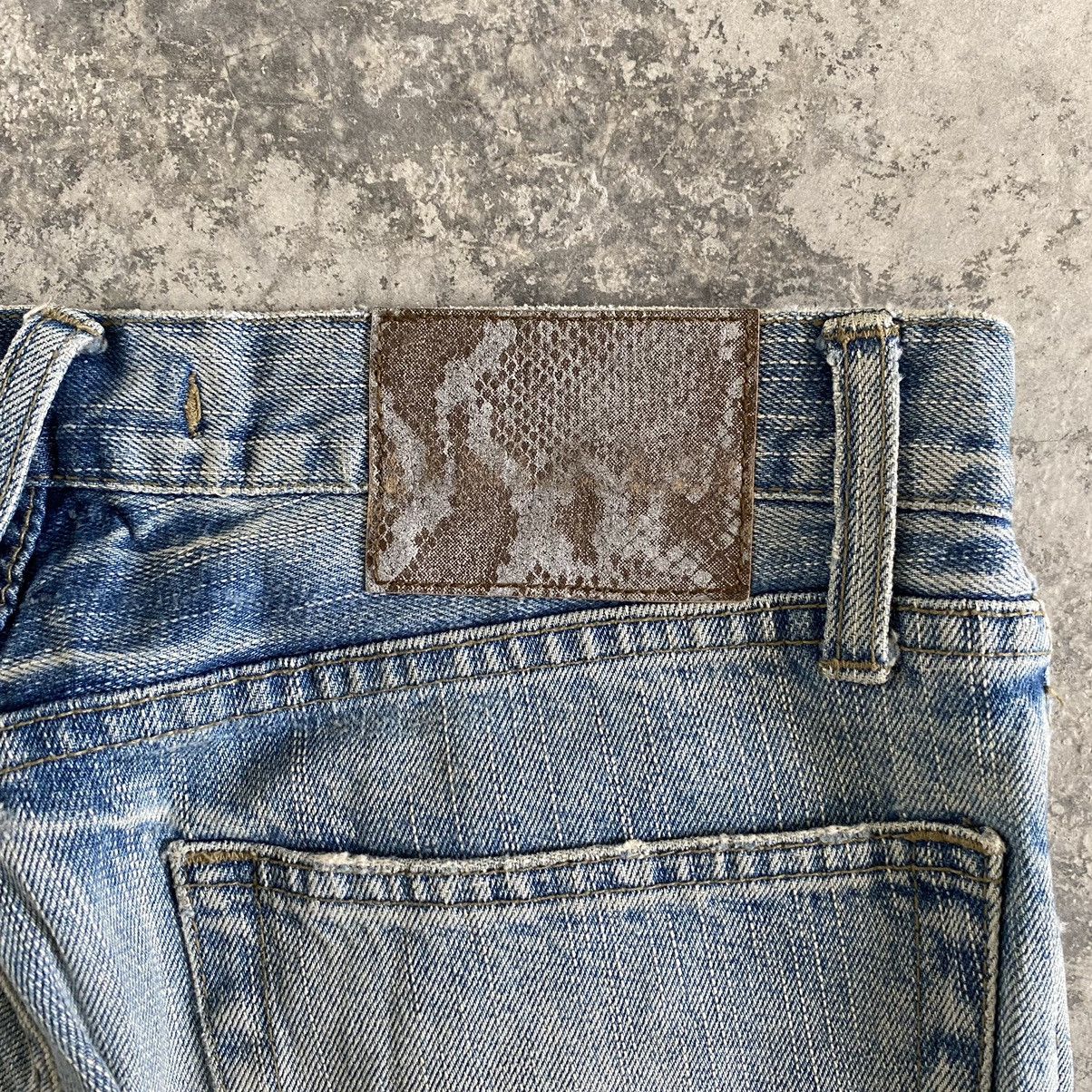 Japanese Brand PPFM Light Blue Distressed Denim Jeans Size US 30 / EU 46 - 16 Thumbnail
