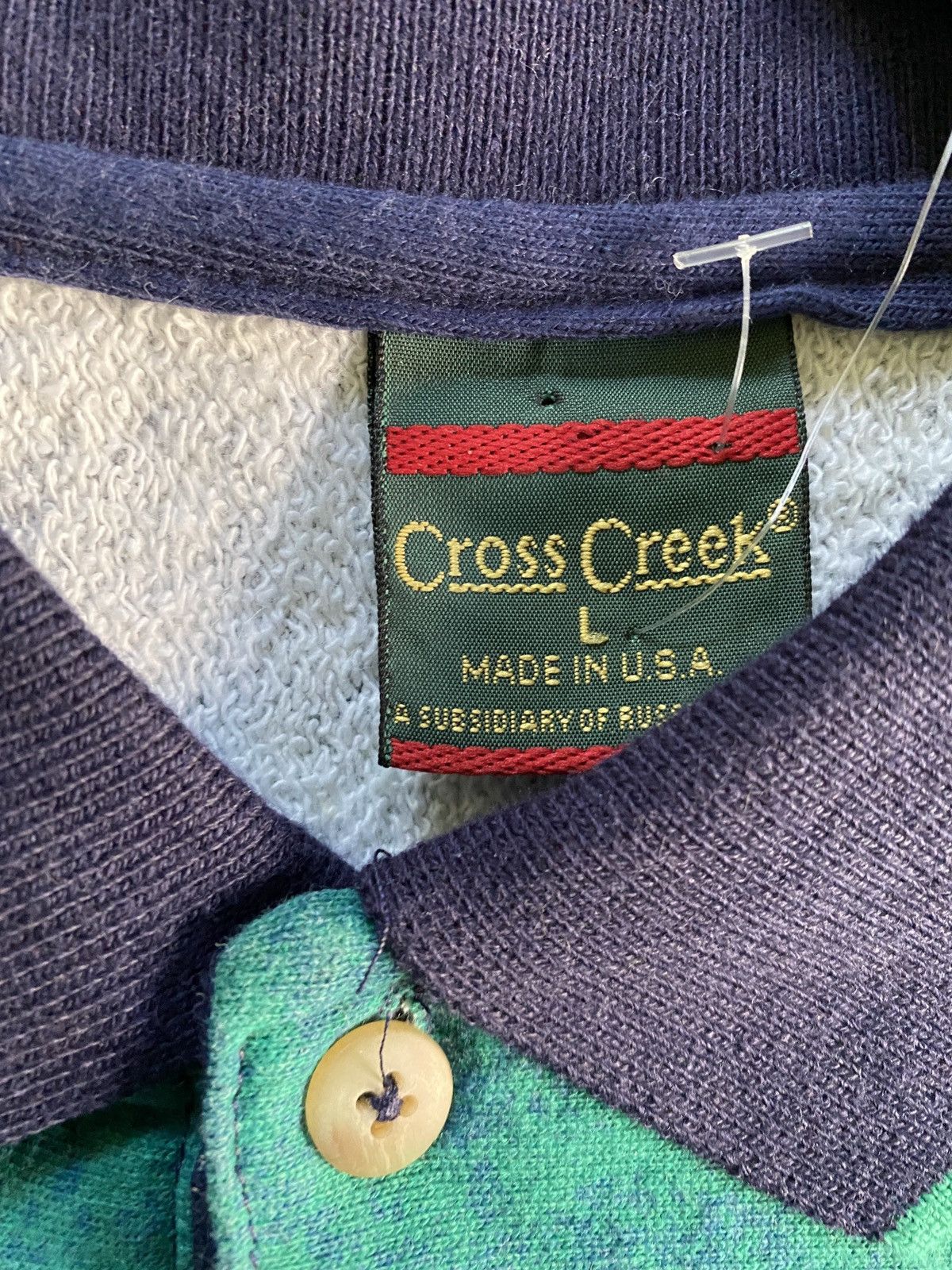Vintage Vintage NWT 80’s Cross Creek Sweatshirt Style Polo Size US L / EU 52-54 / 3 - 5 Thumbnail