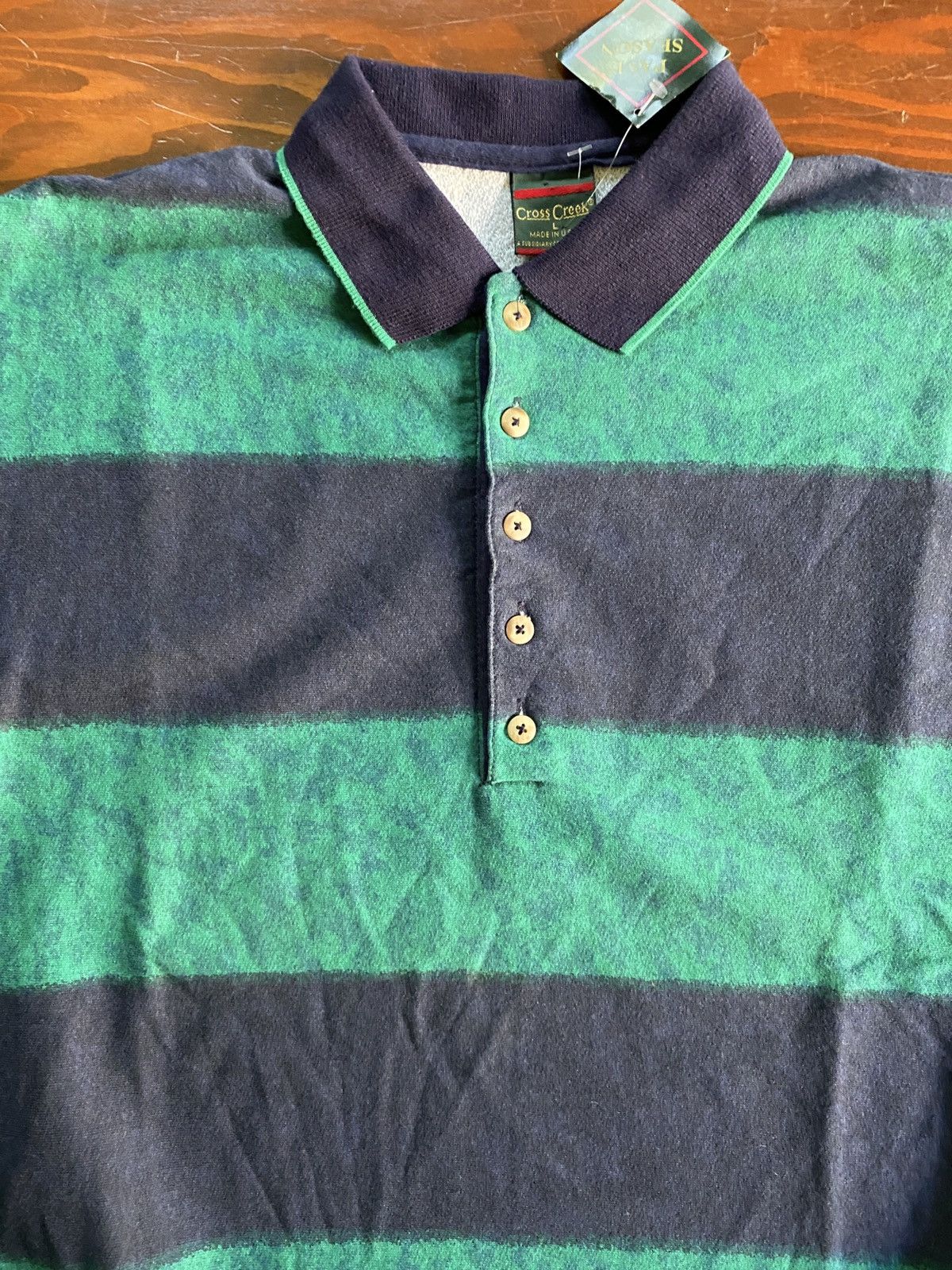 Vintage Vintage NWT 80’s Cross Creek Sweatshirt Style Polo Size US L / EU 52-54 / 3 - 4 Thumbnail