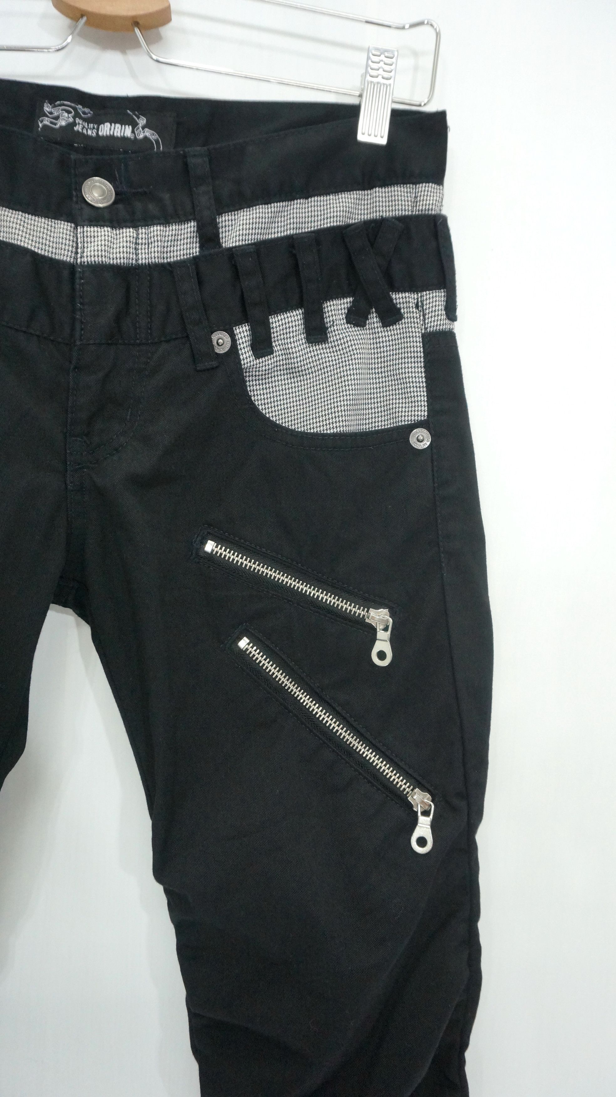 Japanese Brand Japan ORIRIN Skinny Petite Punk Shirring Leg Pants Size US 27 - 4 Thumbnail