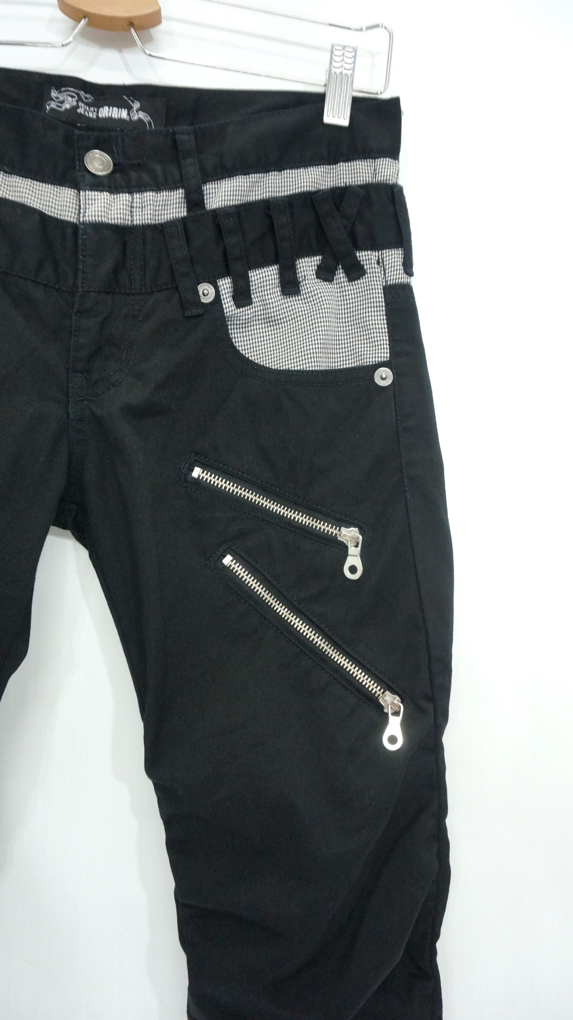 Japanese Brand Japan ORIRIN Skinny Petite Punk Shirring Leg Pants Size US 27 - 5 Thumbnail