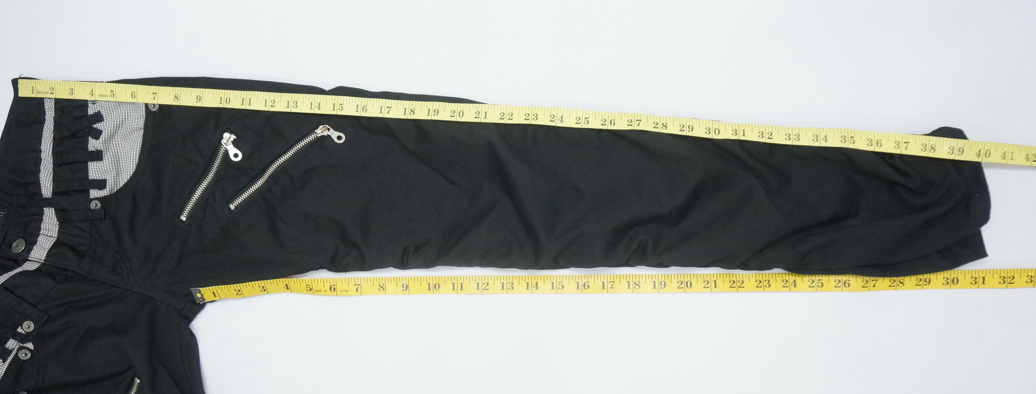 Japanese Brand Japan ORIRIN Skinny Petite Punk Shirring Leg Pants Size US 27 - 12 Thumbnail