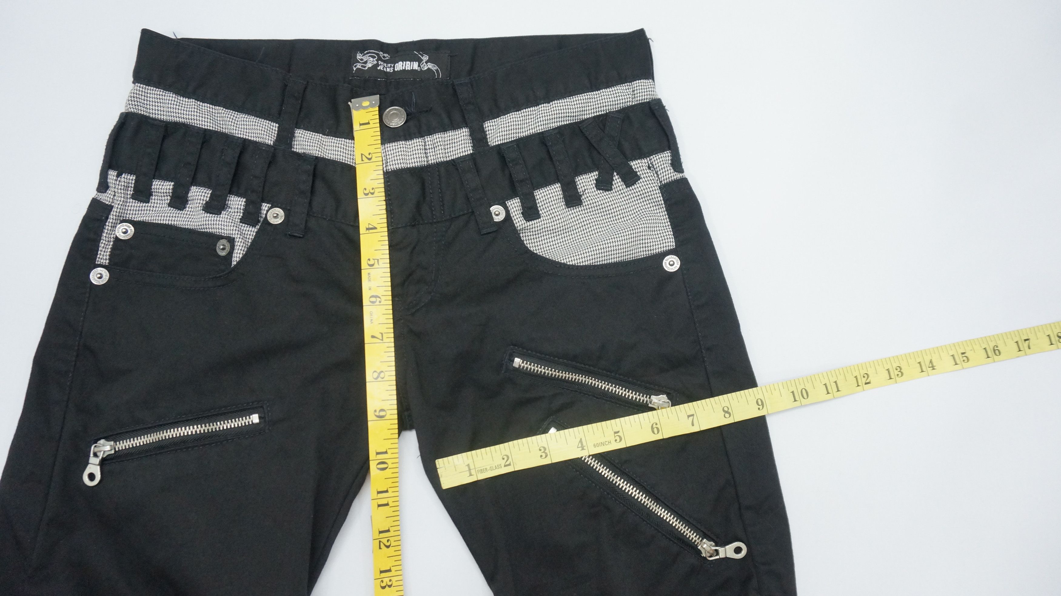 Japanese Brand Japan ORIRIN Skinny Petite Punk Shirring Leg Pants Size US 27 - 11 Thumbnail