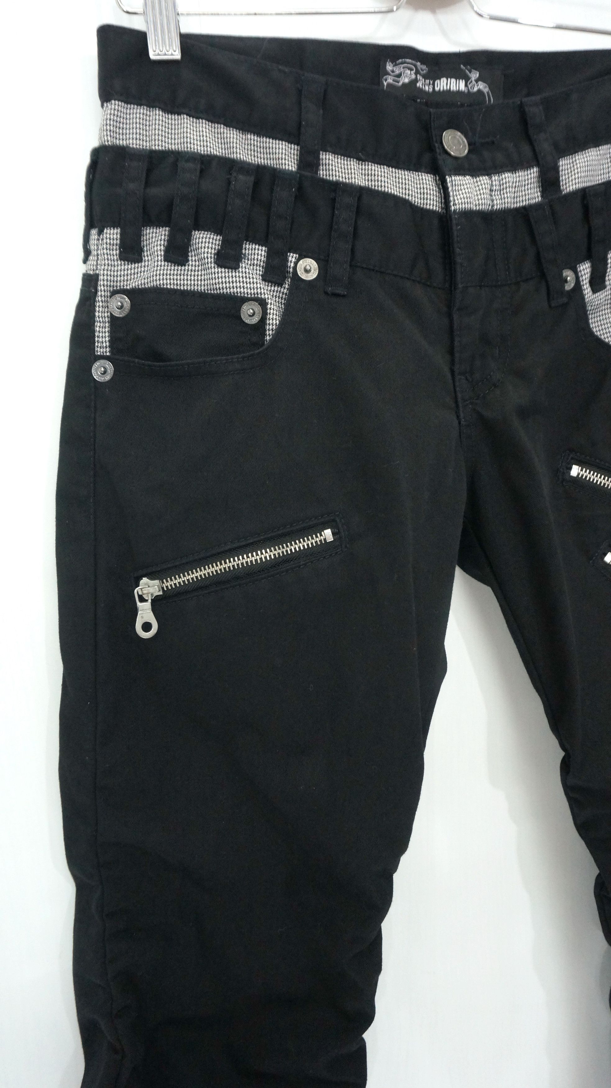 Japanese Brand Japan ORIRIN Skinny Petite Punk Shirring Leg Pants Size US 27 - 6 Thumbnail
