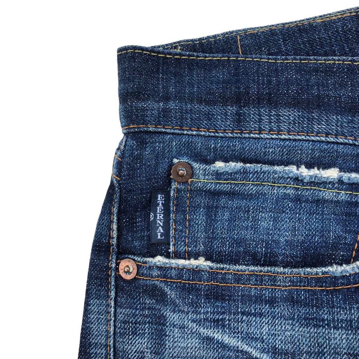 Eternal Japanese Indigo Blue ETERNAL Distressed Denim Pants Size US 36 / EU 52 - 8 Thumbnail