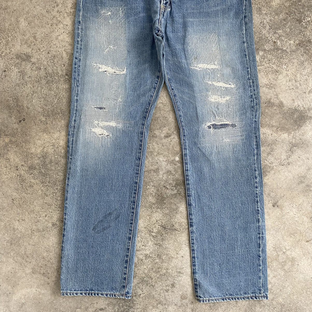 Japanese Brand Rats Made In Japan Distressed Selvedge Jeans Size US 36 / EU 52 - 4 Thumbnail