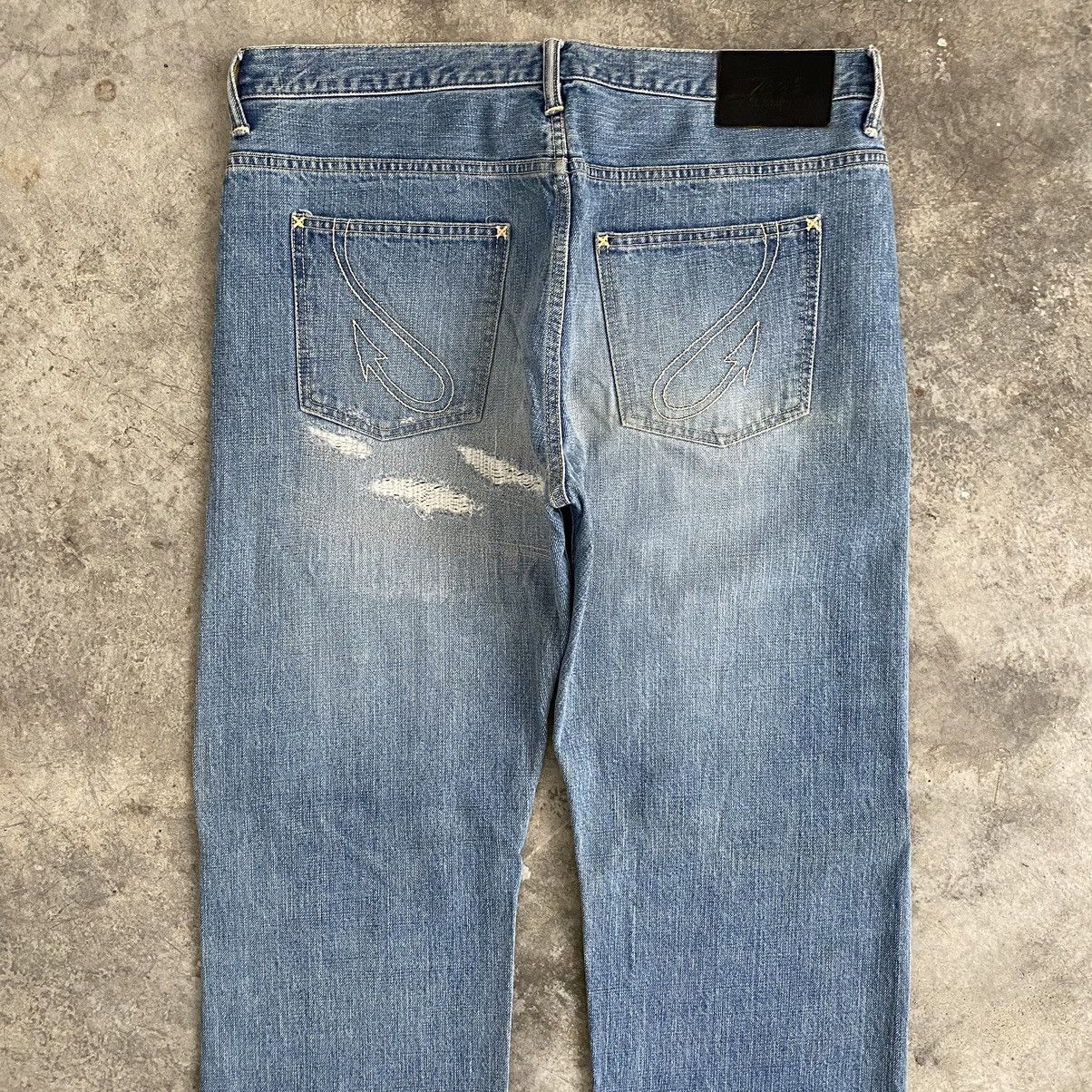 Japanese Brand Rats Made In Japan Distressed Selvedge Jeans Size US 36 / EU 52 - 12 Thumbnail