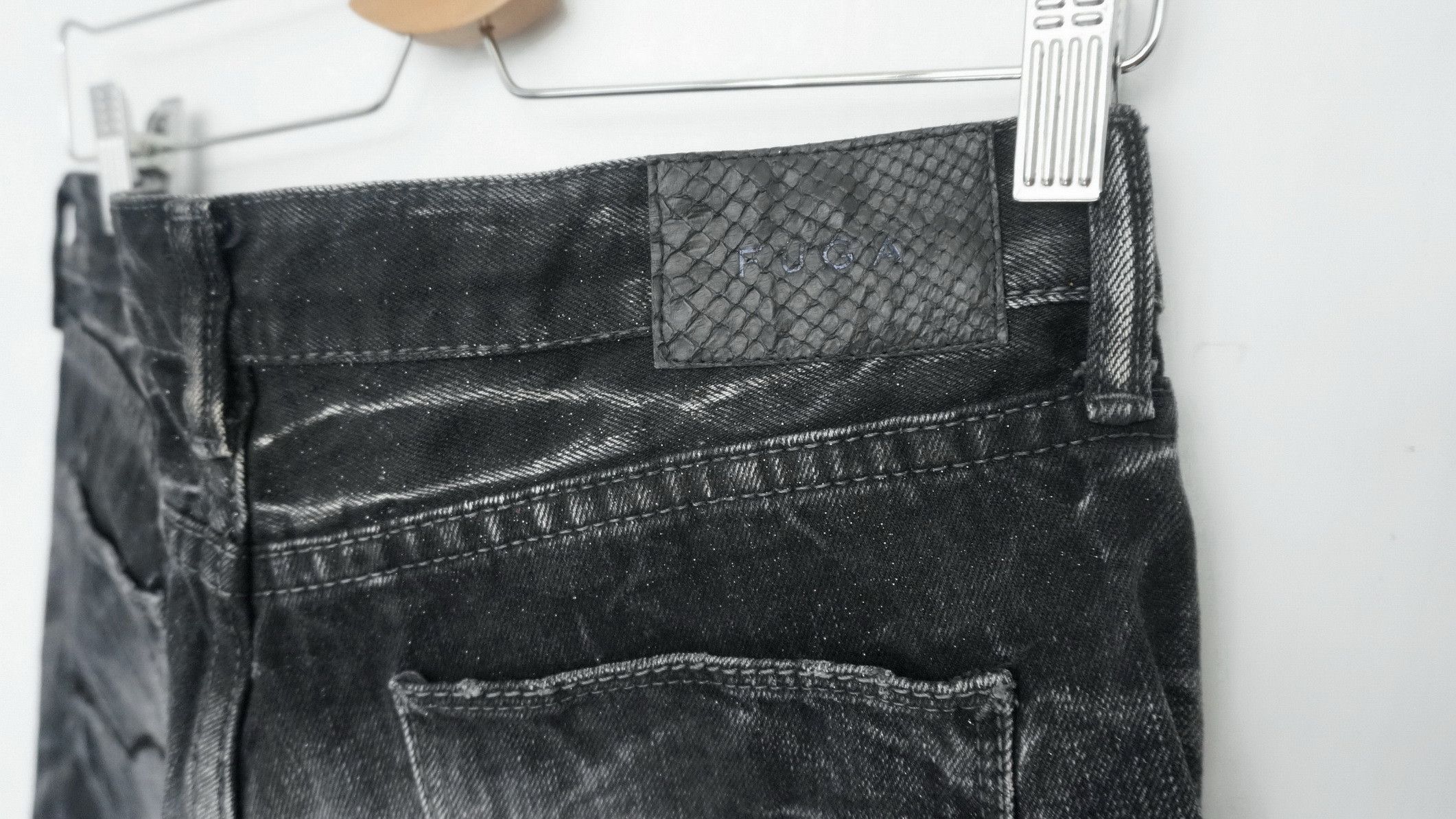 GOSTAR DE FUGA 🎌Vtg GOSTAR DE FUGA Distressed Glitter Tribal Skinny Jeans Size US 31 - 6 Thumbnail