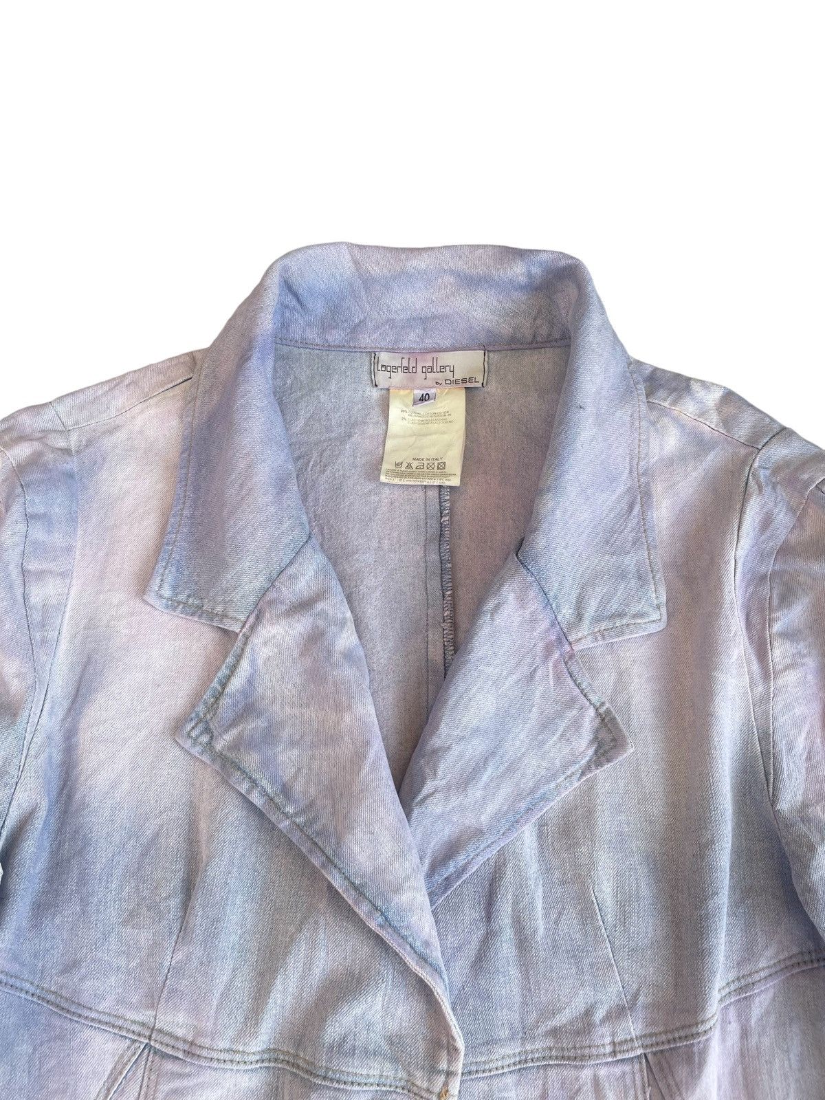 Karl Lagerfeld Lagerfeld Gallery By Diesel Purple/Blue Dyed Denim Jacket Size S / US 4 / IT 40 - 2 Thumbnail