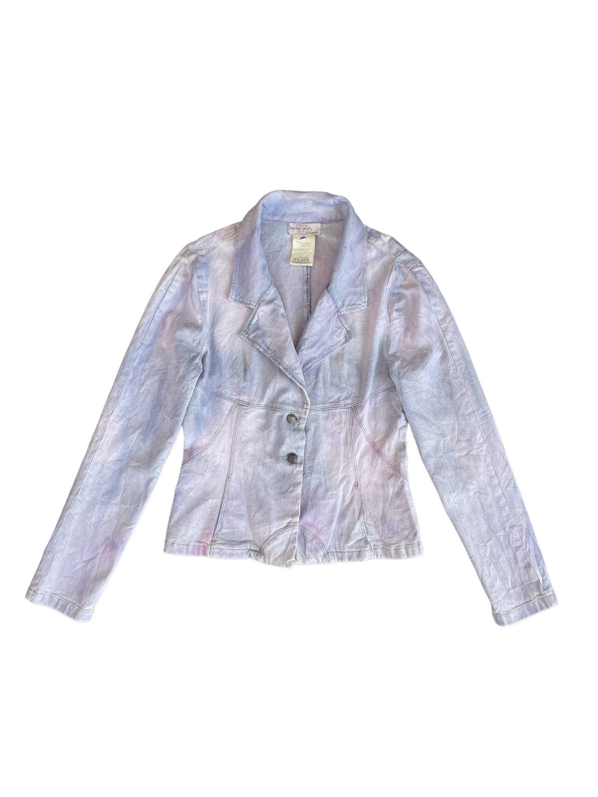 Karl Lagerfeld Lagerfeld Gallery By Diesel Purple/Blue Dyed Denim Jacket Size S / US 4 / IT 40 - 8 Thumbnail