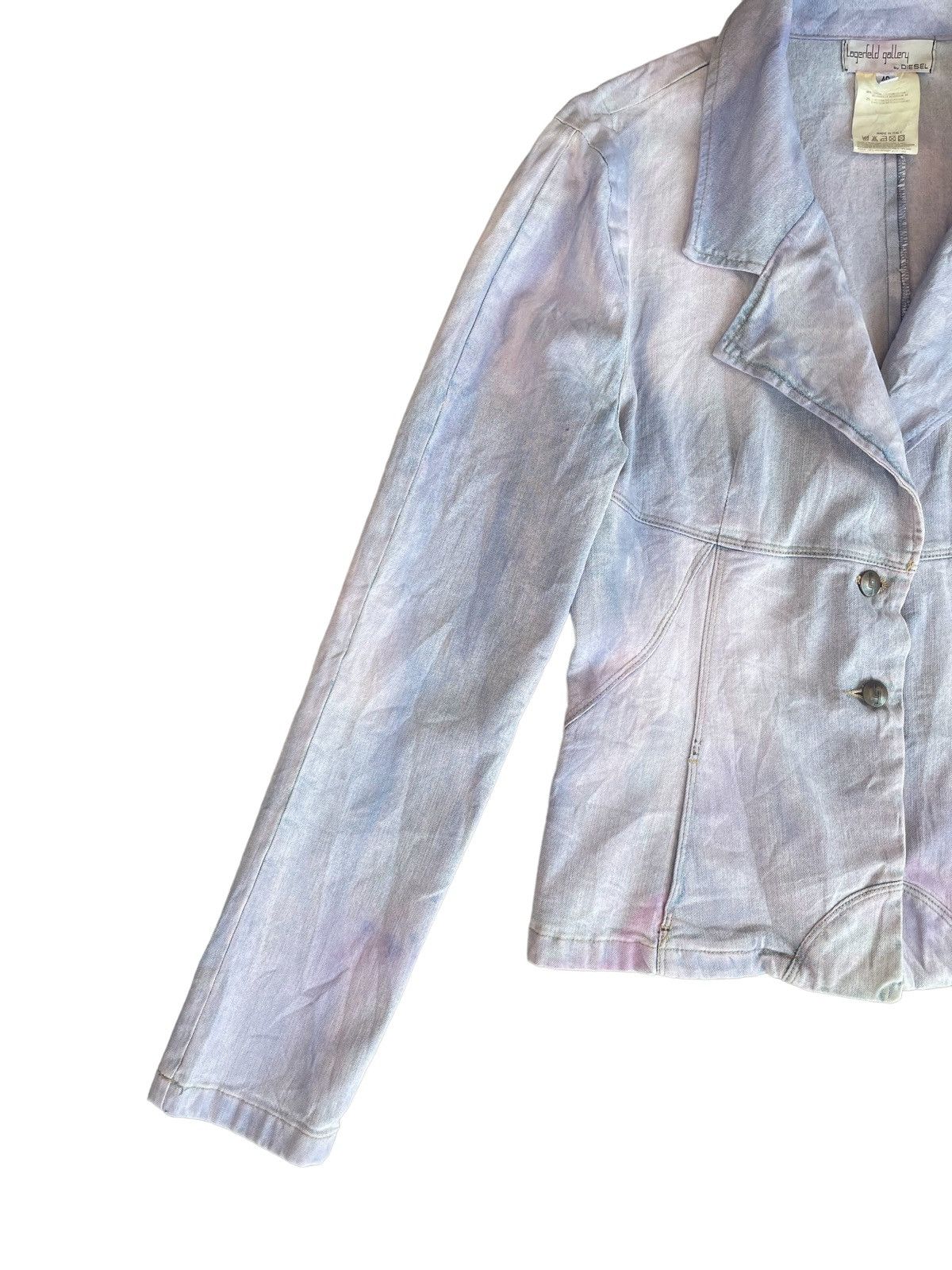 Karl Lagerfeld Lagerfeld Gallery By Diesel Purple/Blue Dyed Denim Jacket Size S / US 4 / IT 40 - 4 Thumbnail