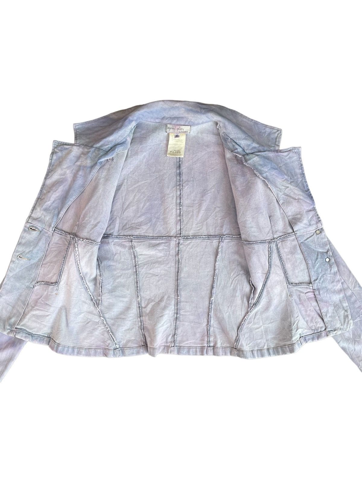 Karl Lagerfeld Lagerfeld Gallery By Diesel Purple/Blue Dyed Denim Jacket Size S / US 4 / IT 40 - 7 Thumbnail