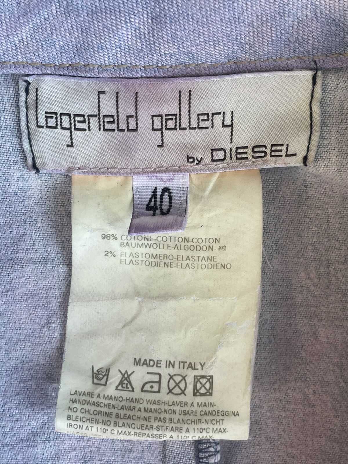 Karl Lagerfeld Lagerfeld Gallery By Diesel Purple/Blue Dyed Denim Jacket Size S / US 4 / IT 40 - 12 Thumbnail