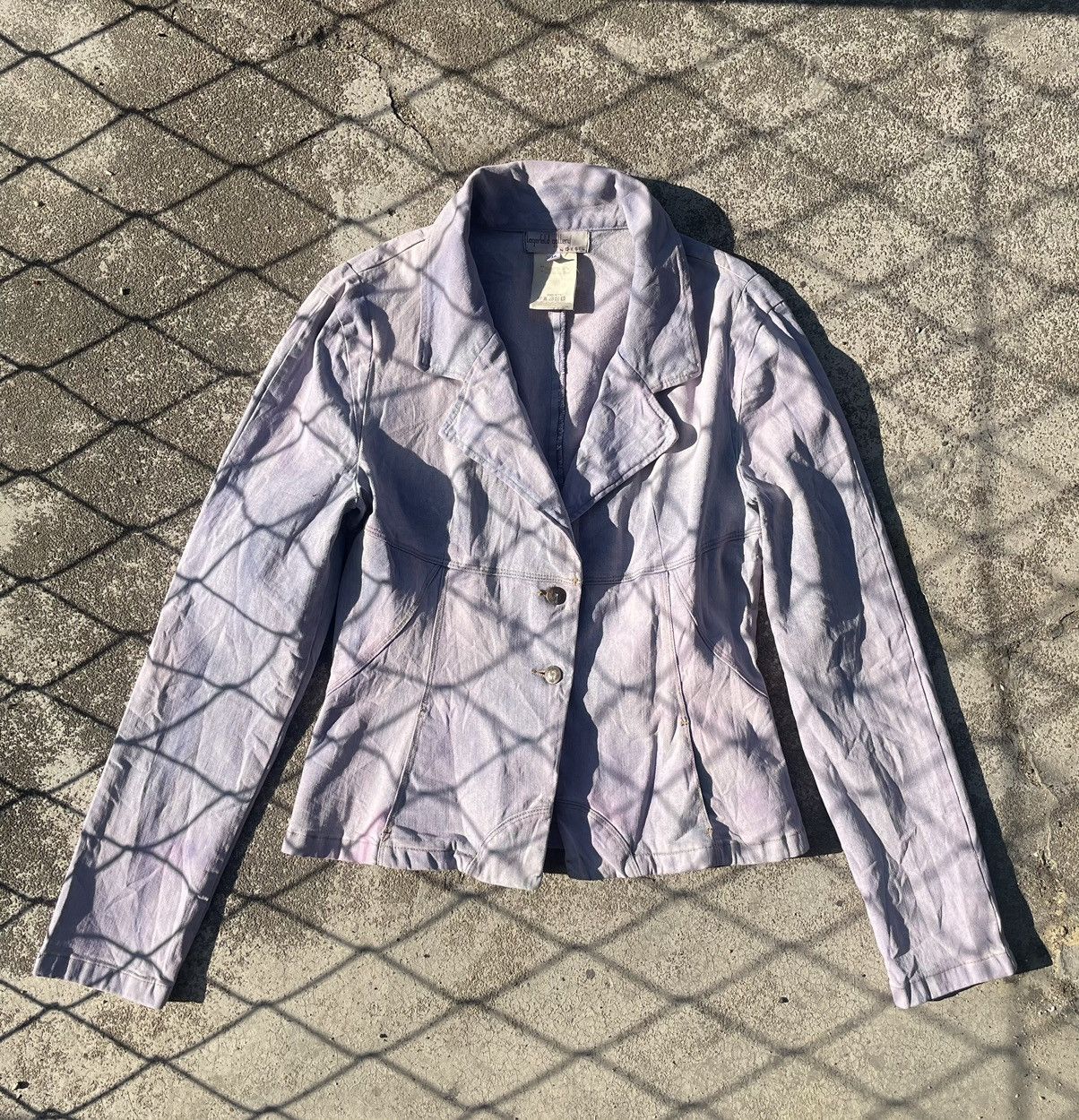 Karl Lagerfeld Lagerfeld Gallery By Diesel Purple/Blue Dyed Denim Jacket Size S / US 4 / IT 40 - 15 Thumbnail