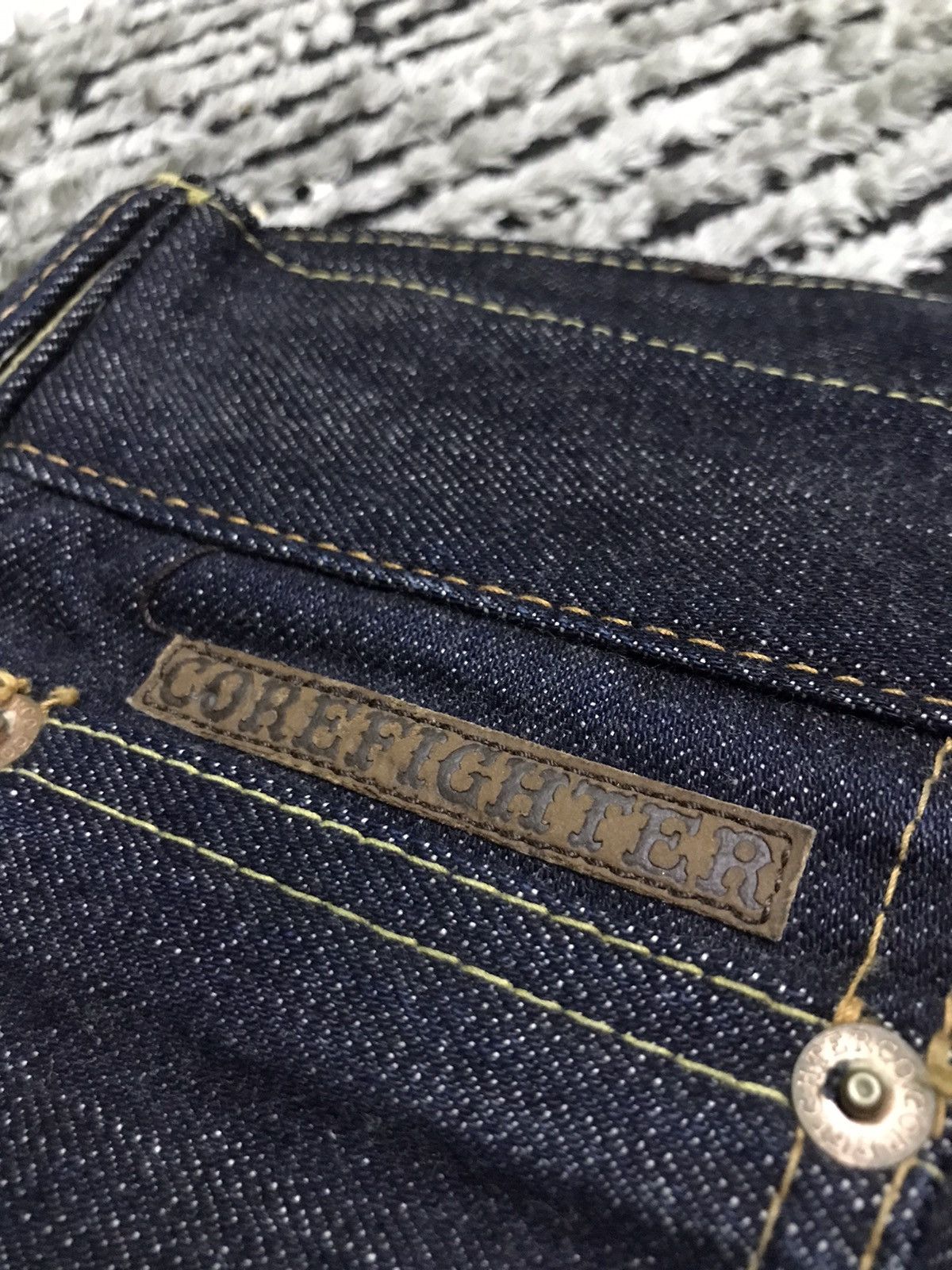 Vintage 🔥🔥Core fighter selvedge rigid denim short pants Size US 32 / EU 48 - 7 Thumbnail