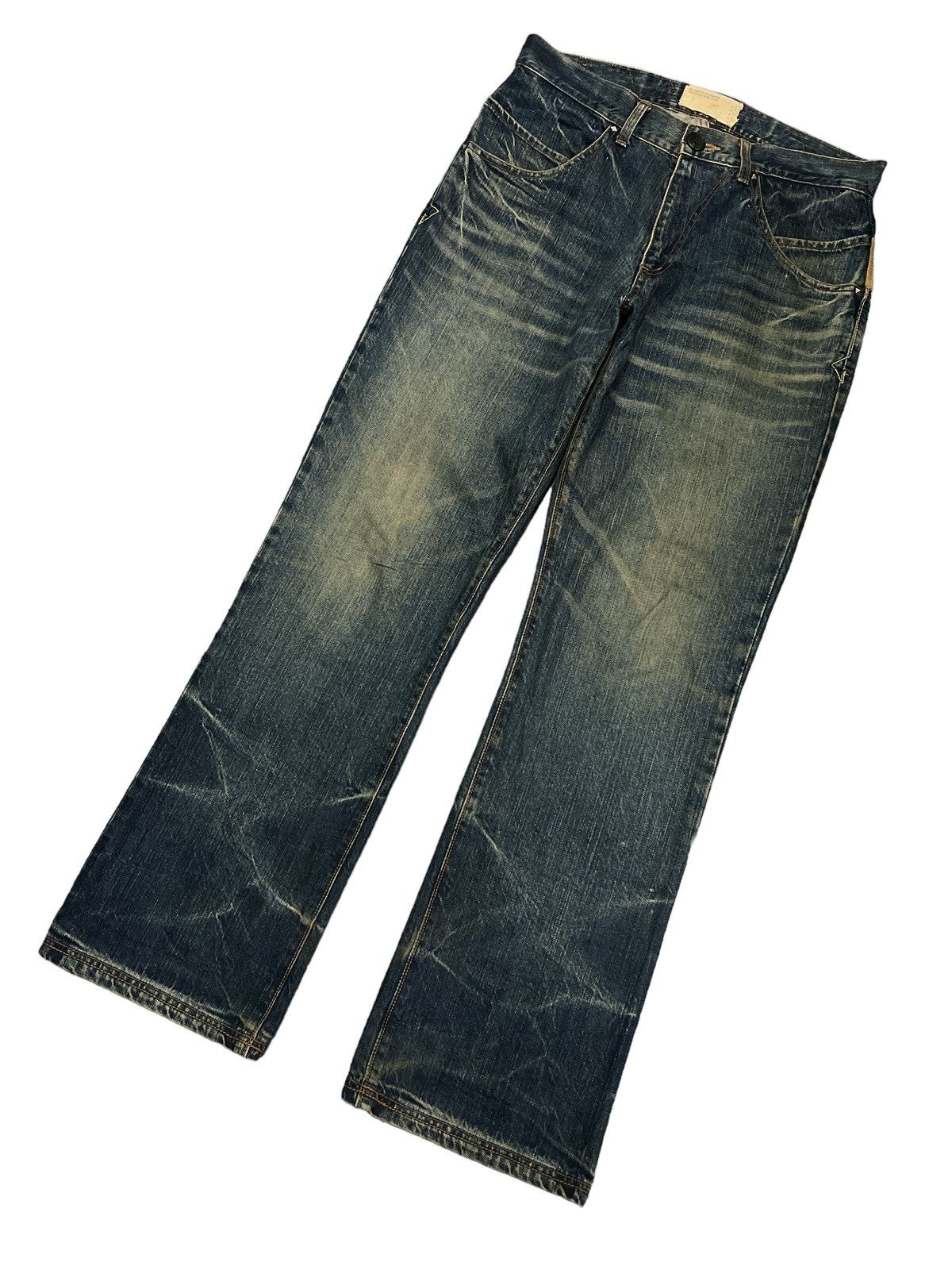 Japanese Brand RUSTY‼️DESIGN OF JAPAN DISTRESSED DENIM PANTS Size US 32 / EU 48 - 6 Thumbnail