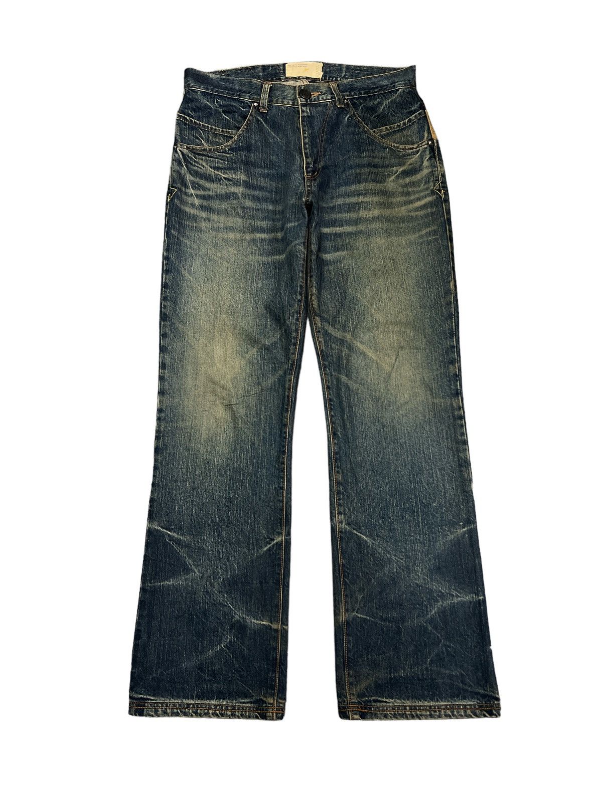 Japanese Brand RUSTY‼️DESIGN OF JAPAN DISTRESSED DENIM PANTS Size US 32 / EU 48 - 2 Thumbnail