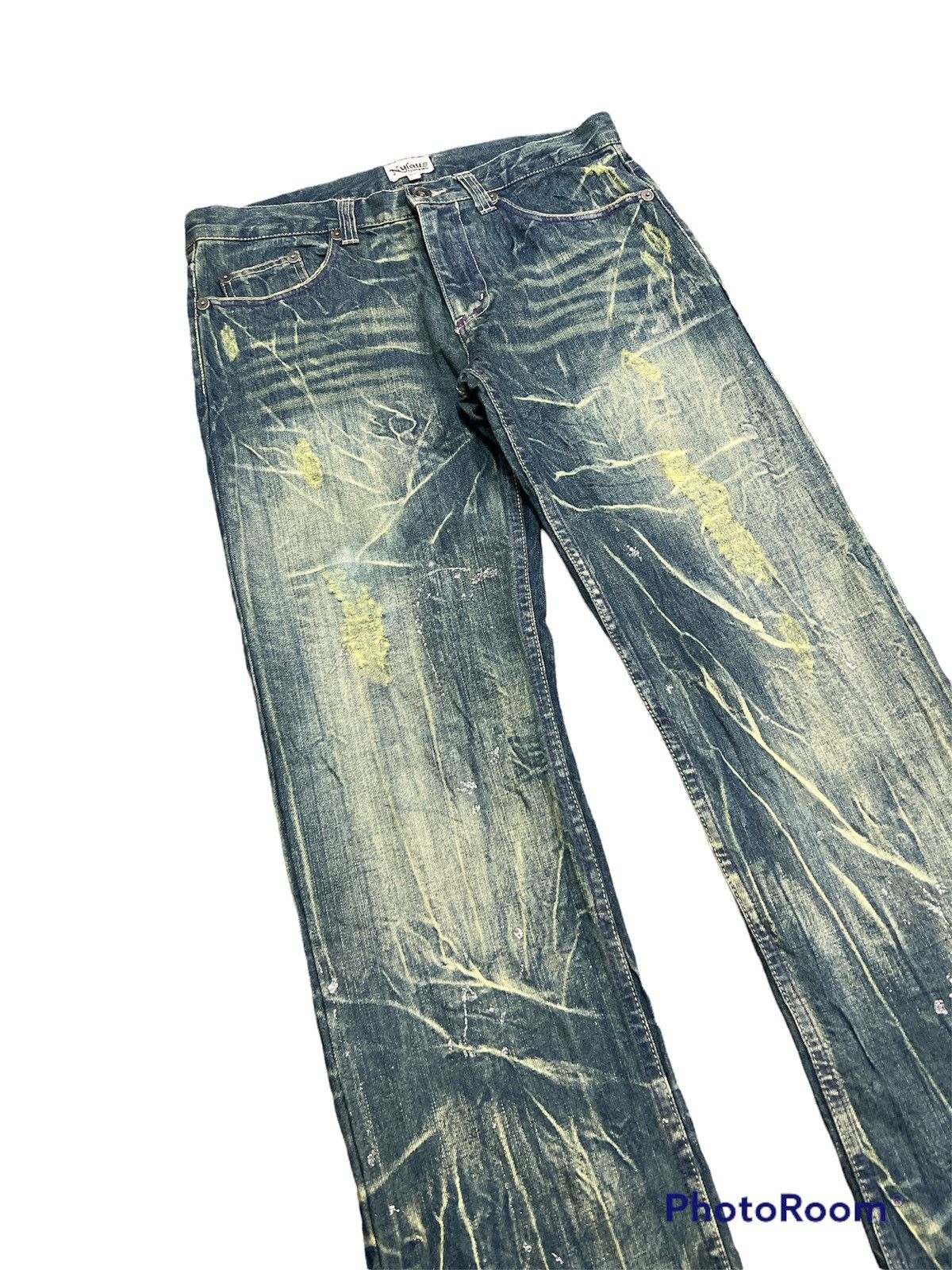 Japanese Brand Japanese brand Nylaus Distressed denim pant Size US 34 / EU 50 - 5 Thumbnail