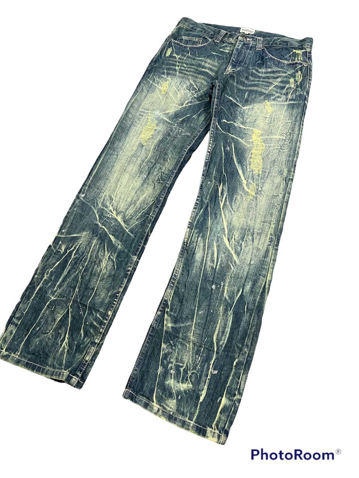Japanese Brand Japanese brand Nylaus Distressed denim pant Size US 34 / EU 50 - 4 Thumbnail