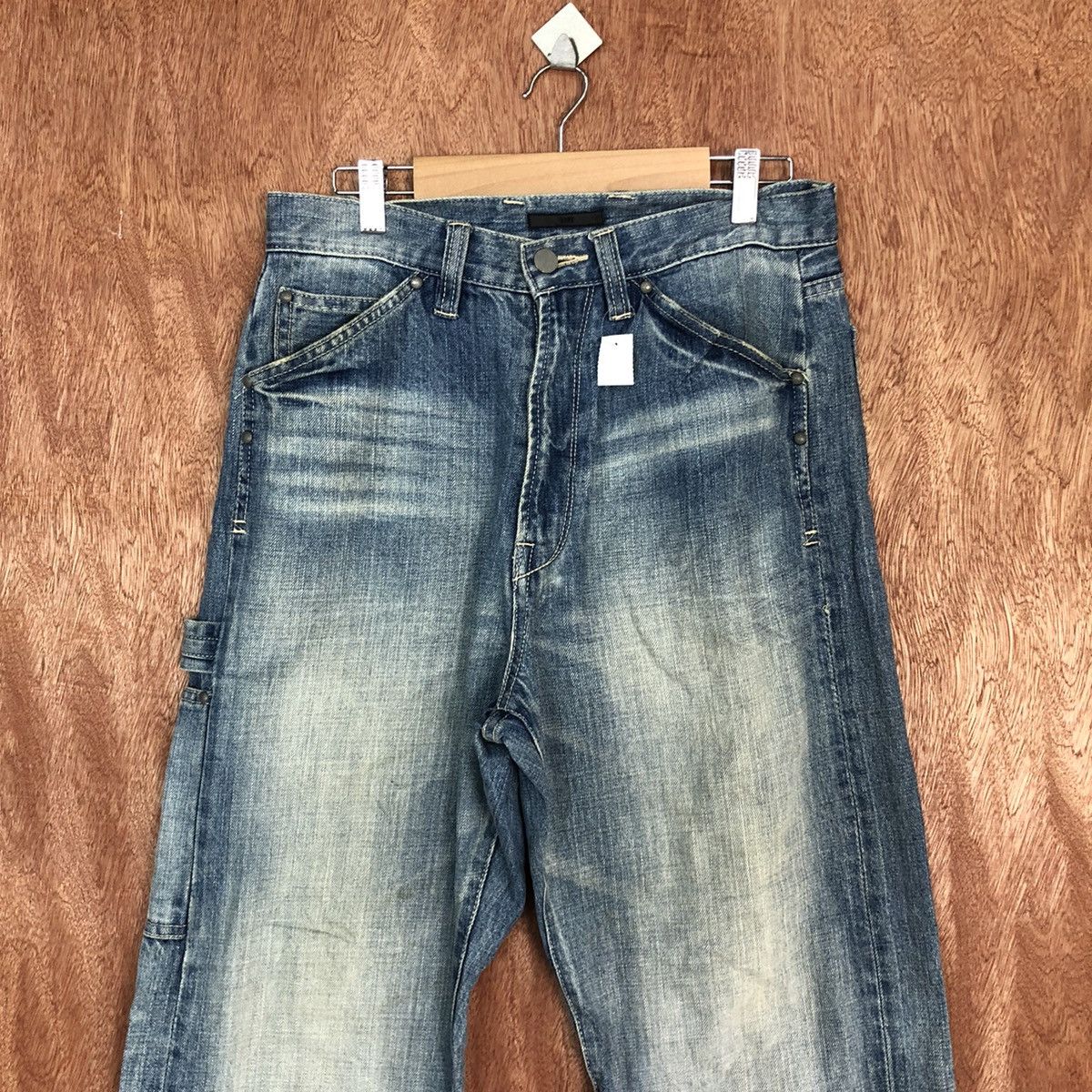 HARE DLL Hare Blue Japan faded denim Jeans #2125 Size US 29 - 2 Thumbnail