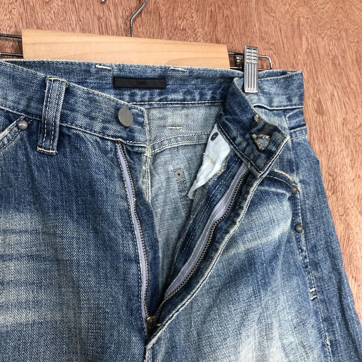 HARE DLL Hare Blue Japan faded denim Jeans #2125 Size US 29 - 6 Thumbnail