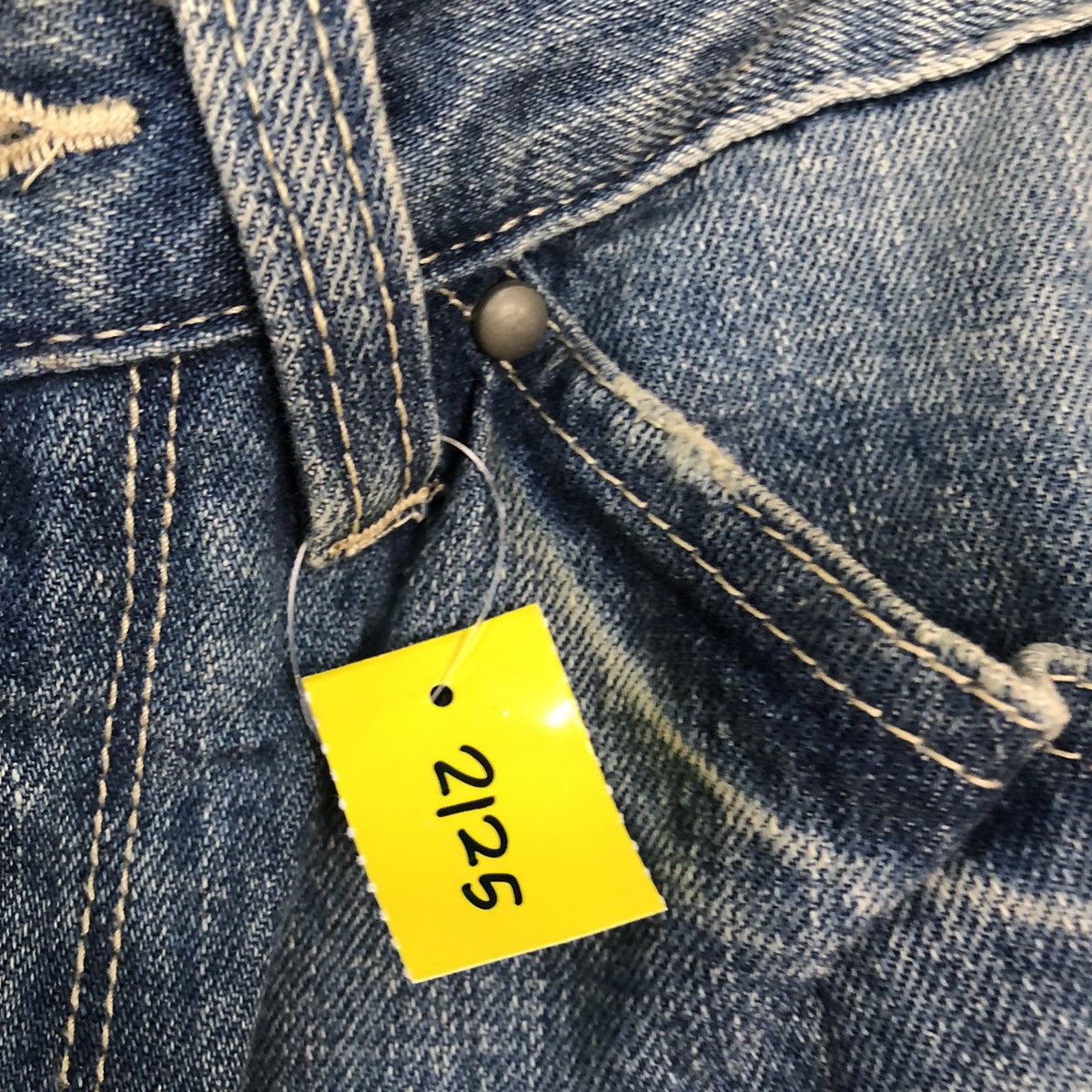 HARE DLL Hare Blue Japan faded denim Jeans #2125 Size US 29 - 7 Thumbnail