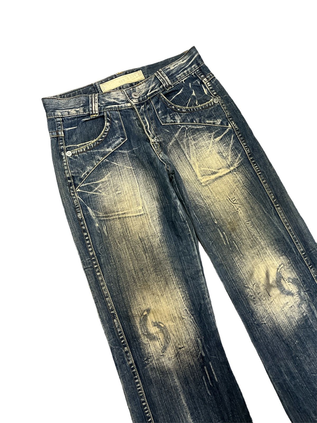 Japanese Brand BAGGY💥VINTAGE Y2K T2X DISTRESSED DENIM PANT Size US 30 / EU 46 - 6 Thumbnail