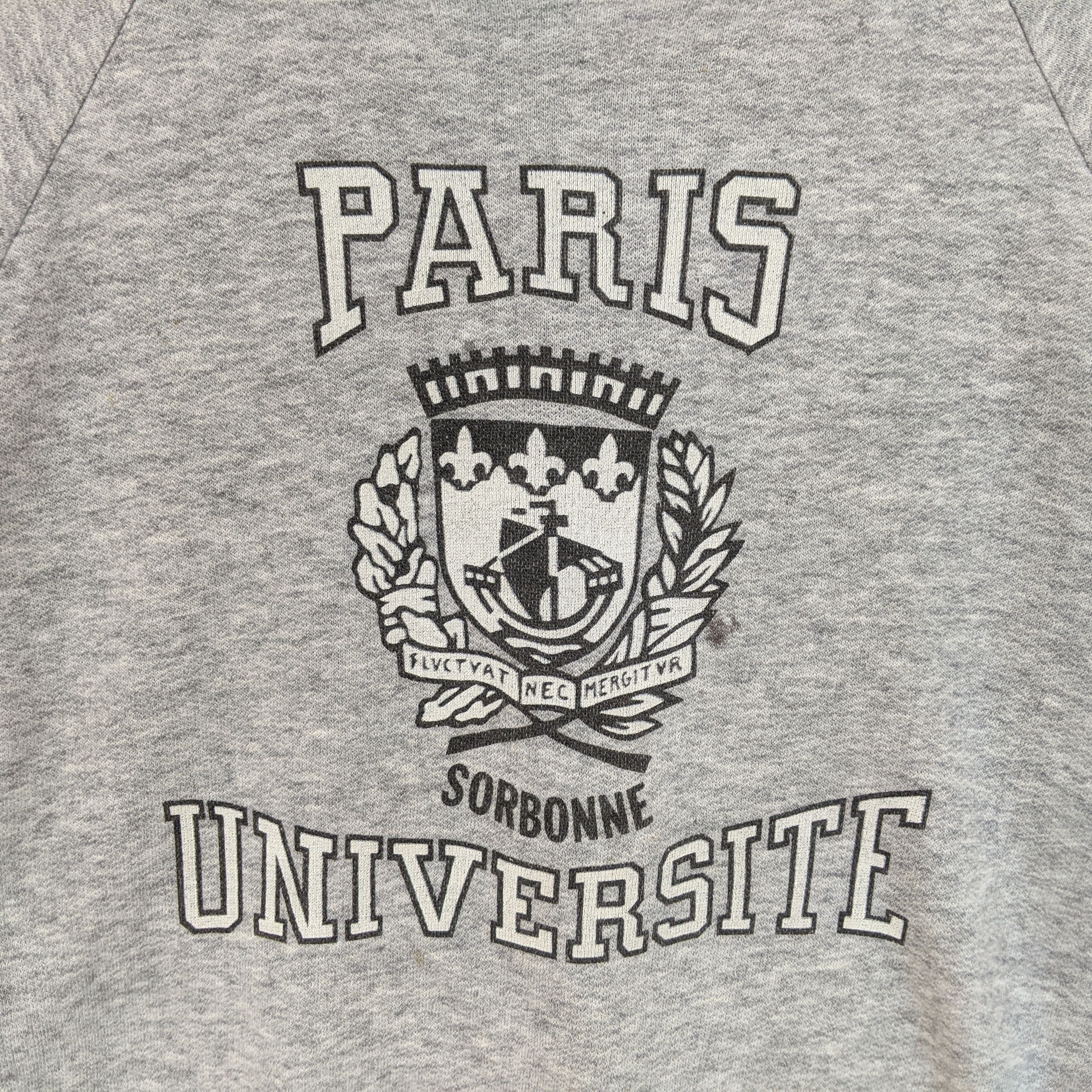 Vintage Vintage PARIS UNIVERSITE Jumper Sweatshirt Size US L / EU 52-54 / 3 - 4 Thumbnail