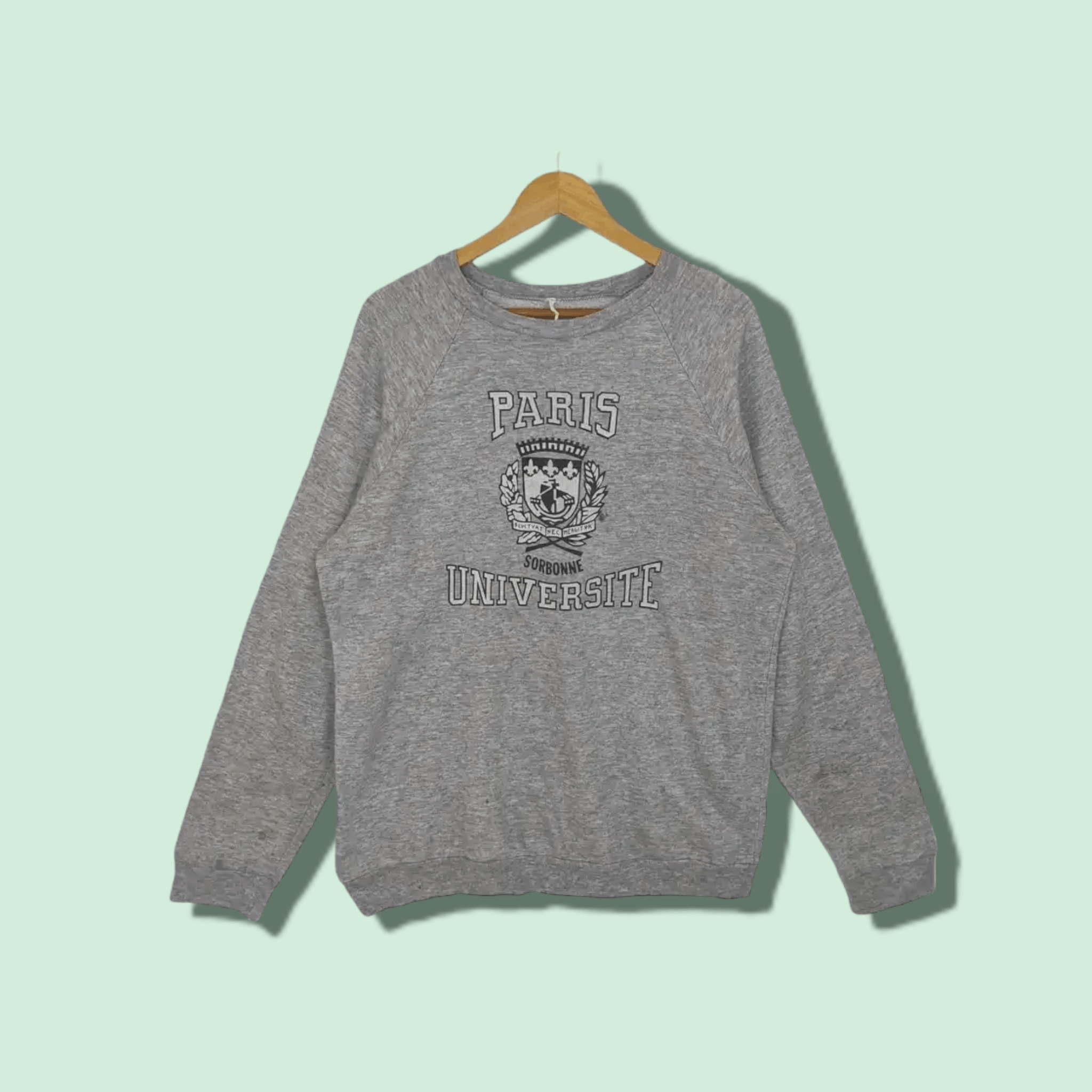 Vintage Vintage PARIS UNIVERSITE Jumper Sweatshirt Size US L / EU 52-54 / 3 - 1 Thumbnail