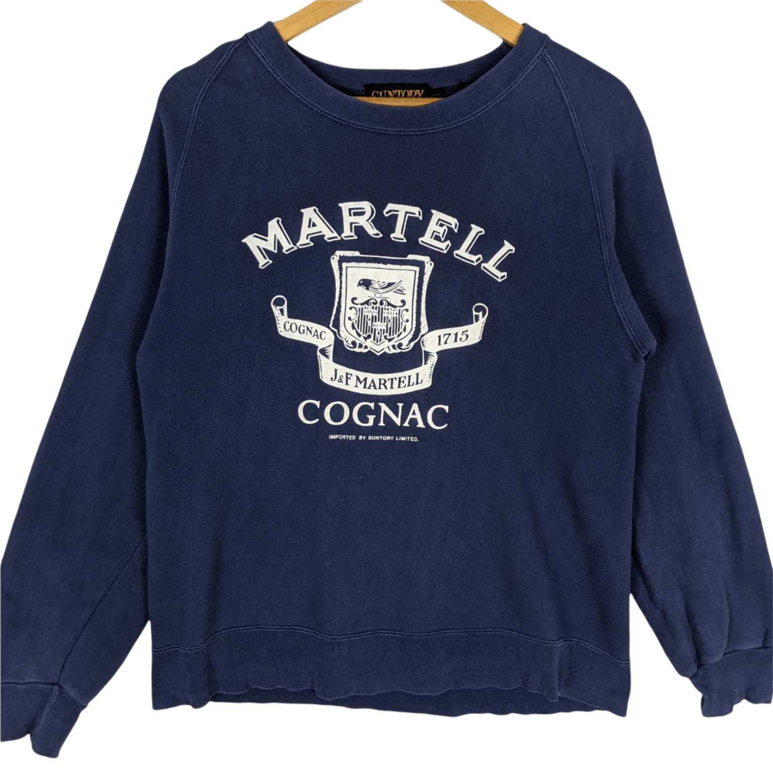 Japanese Brand Vintage 80's SUNTORY Martell Cognac Jumper Sweatshirt Size US M / EU 48-50 / 2 - 2 Thumbnail