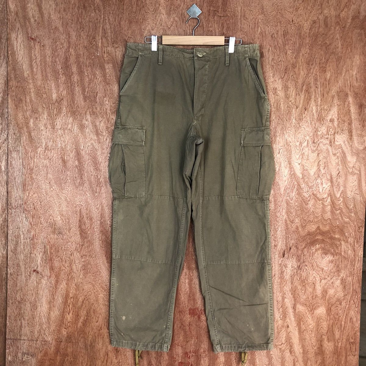 image of Japan Brown Military Multipocket Tactical Cargo Pants C921, Men's (Size 32)