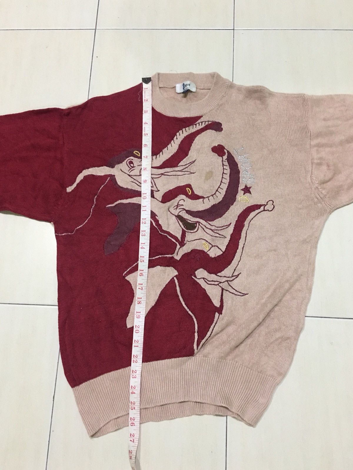 Vintage Vintage Animal Illustration polo sweater knitwear design Size US L / EU 52-54 / 3 - 6 Thumbnail