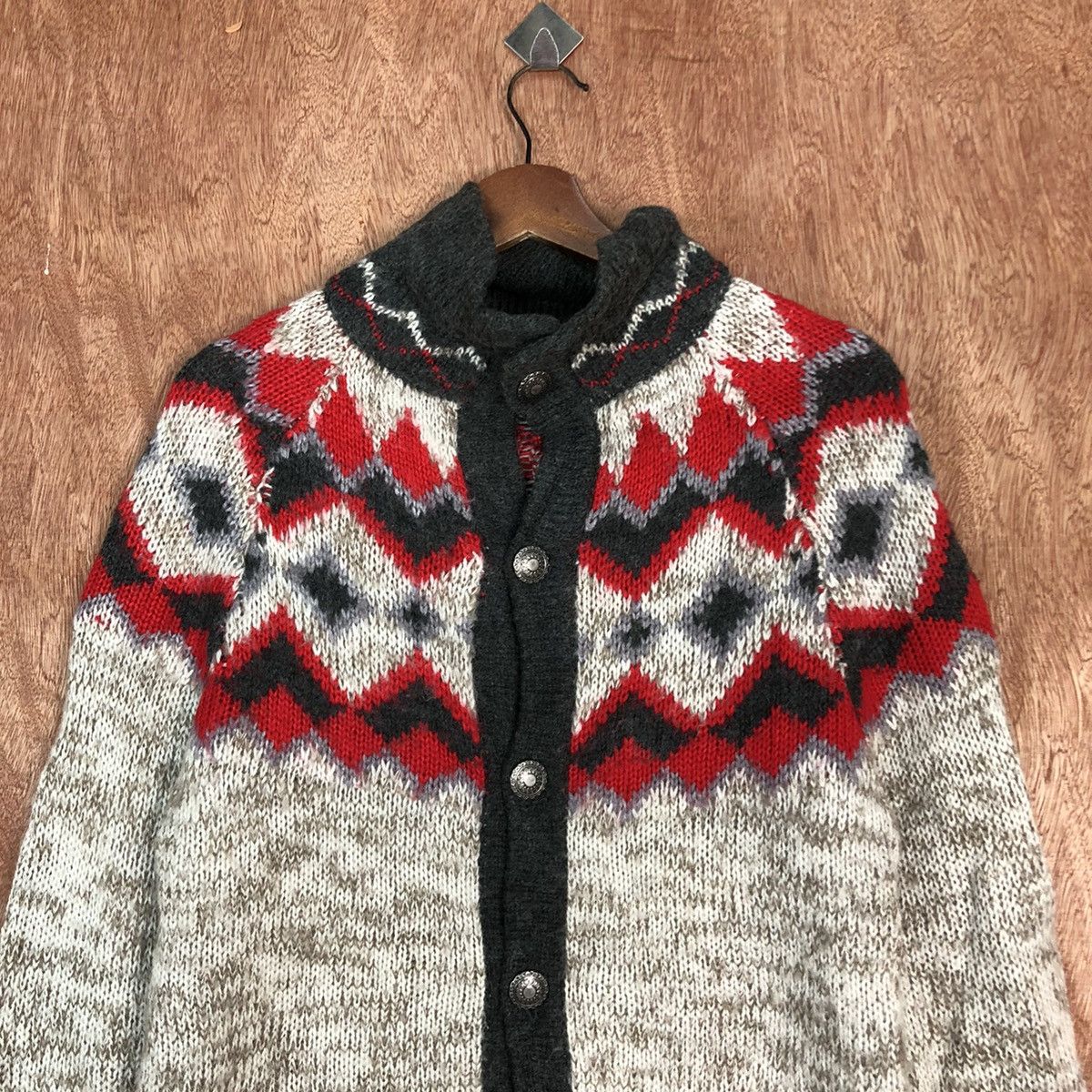 Homespun Knitwear Purple & Yellow Multicolor Knit Sweater cardigan #c816 Size US S / EU 44-46 / 1 - 9 Thumbnail